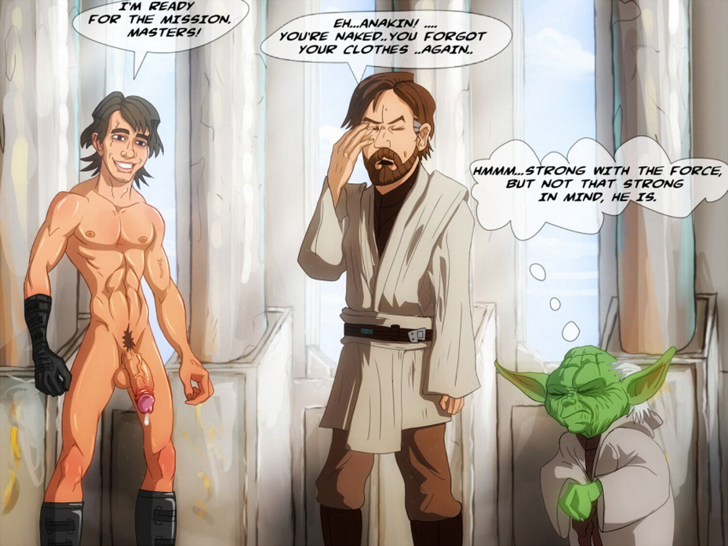 Yoda And Jedi Precum Drip Veiny Penis Nude Pubic Hair Naked