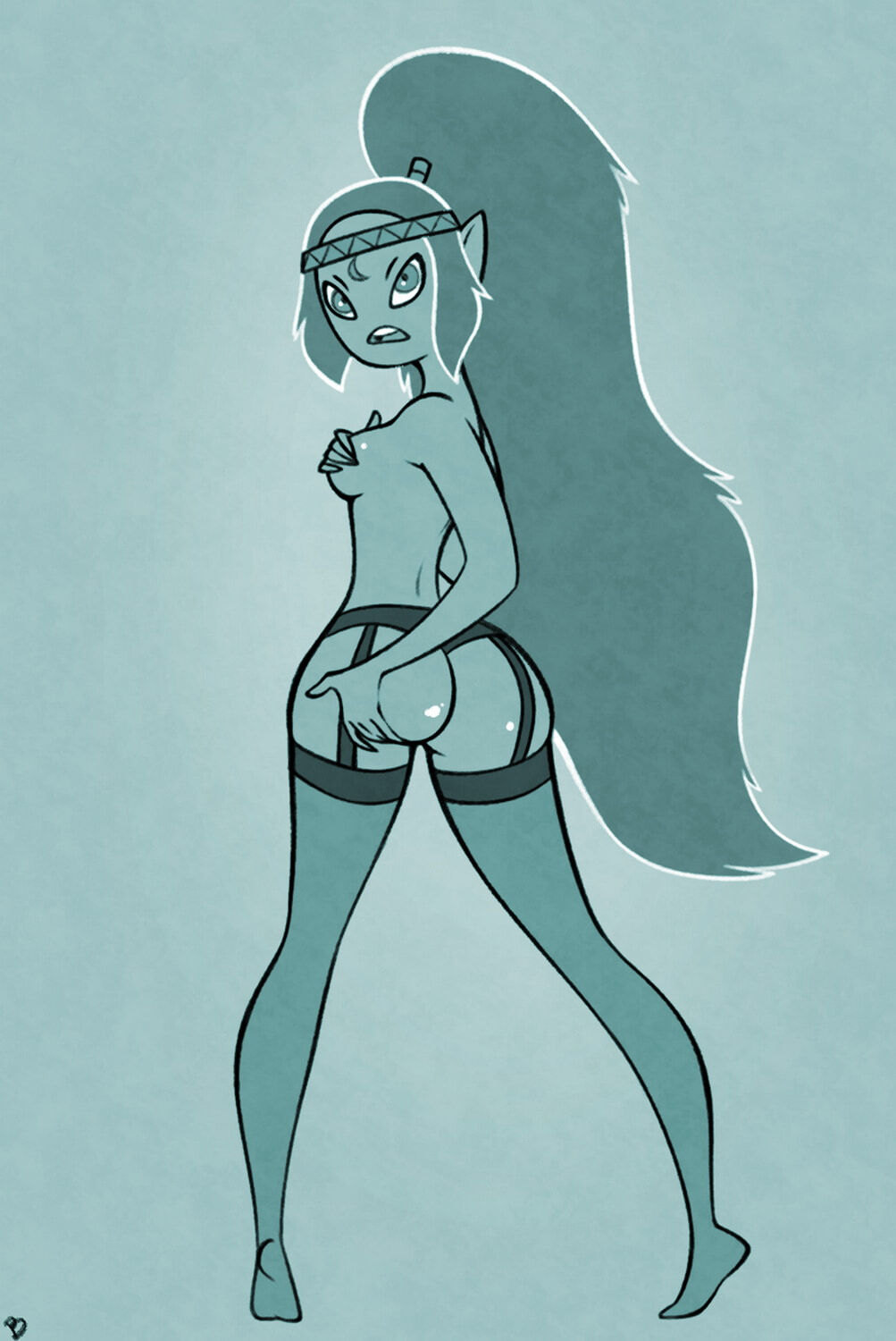 Canyon (Adventure Time) Solo Stockings Topless