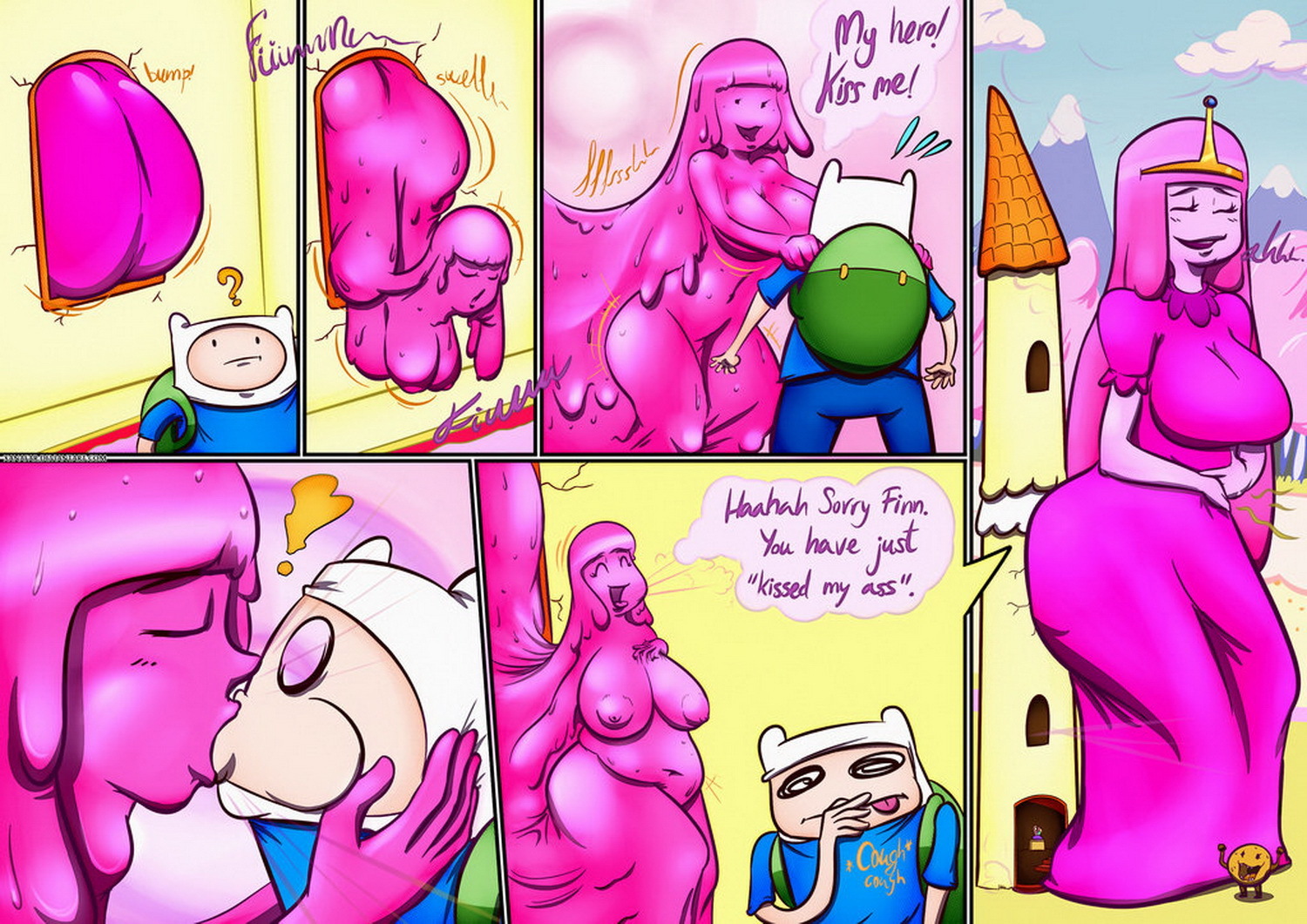 Finn The Human and Princess Bubblegum Forced Tits