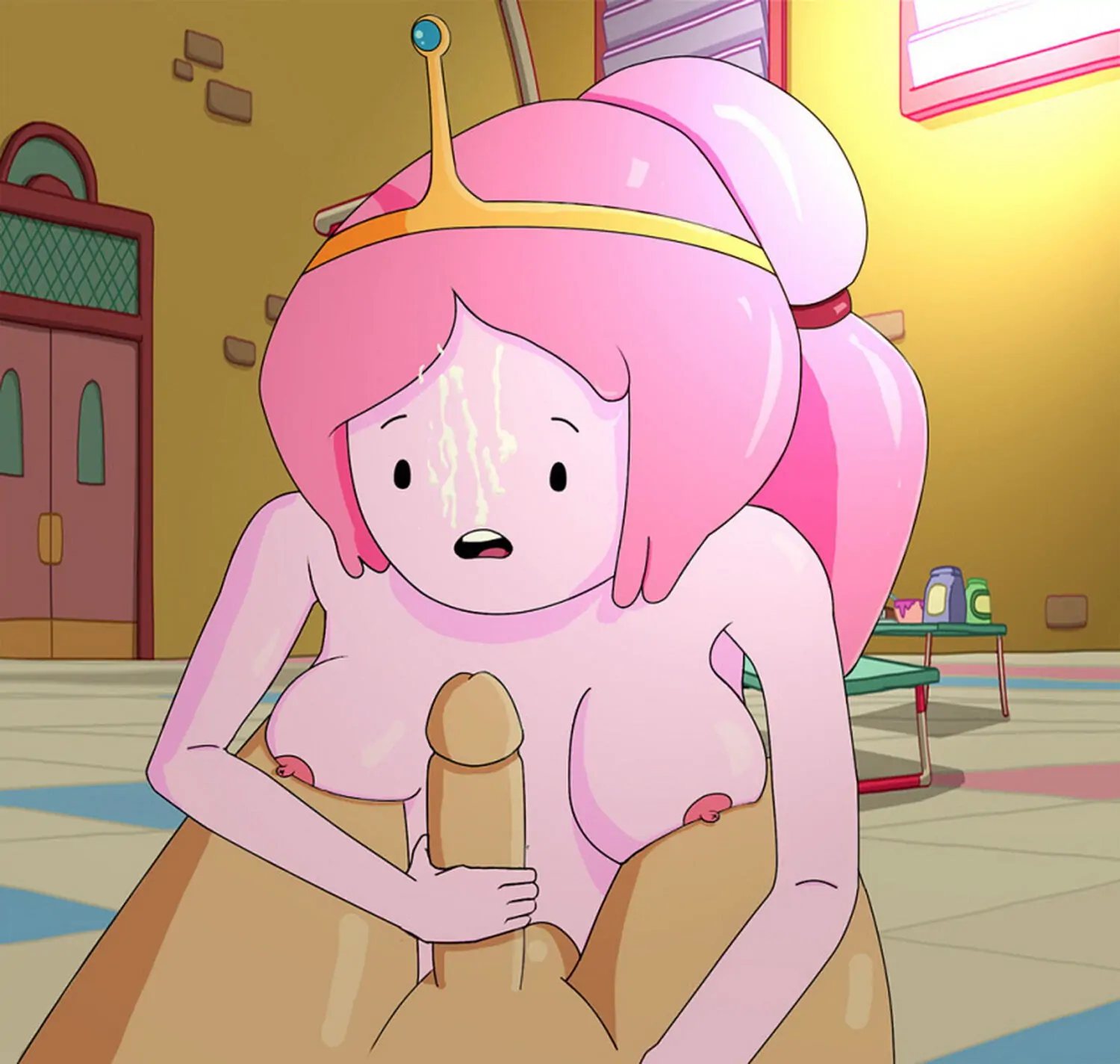 Finn The Human and Princess Bubblegum Handjob Cum