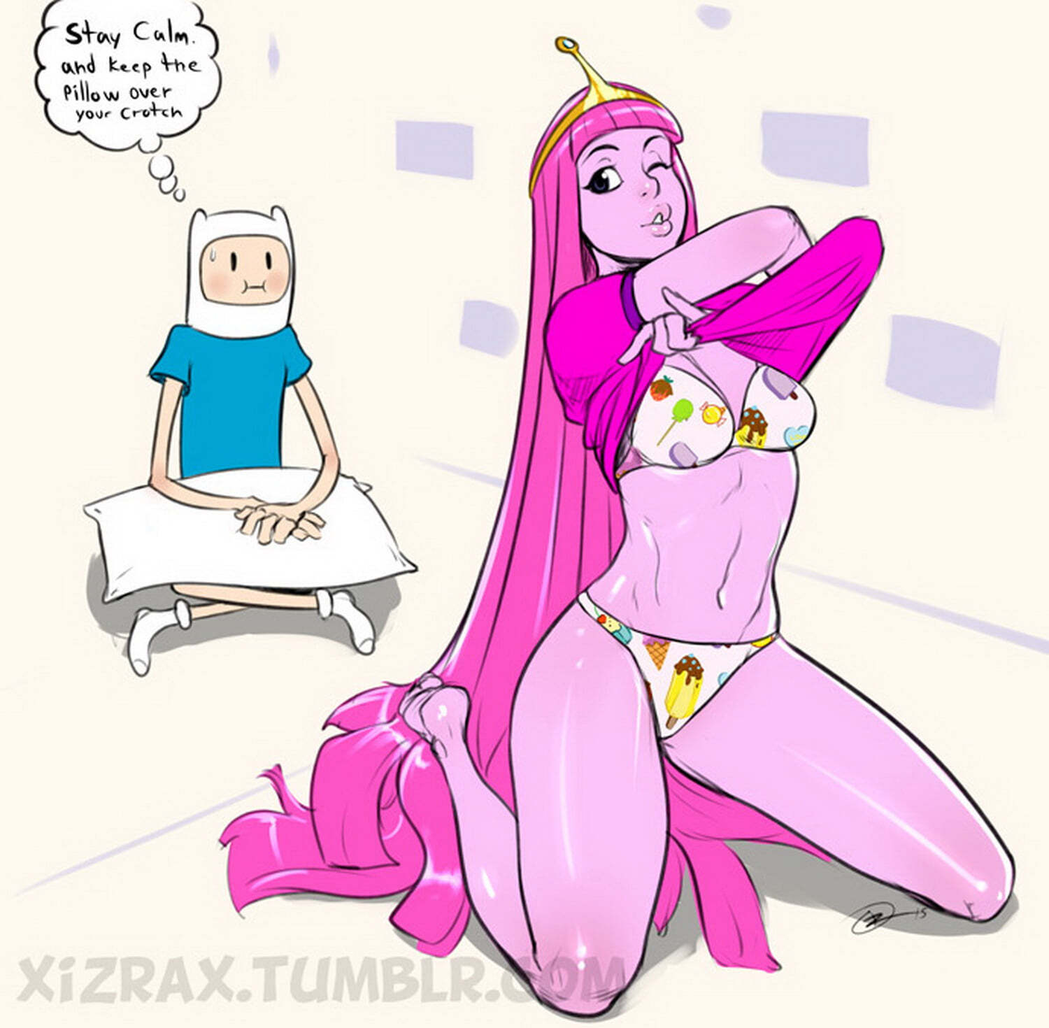 Finn The Human and Princess Bubblegum Panties