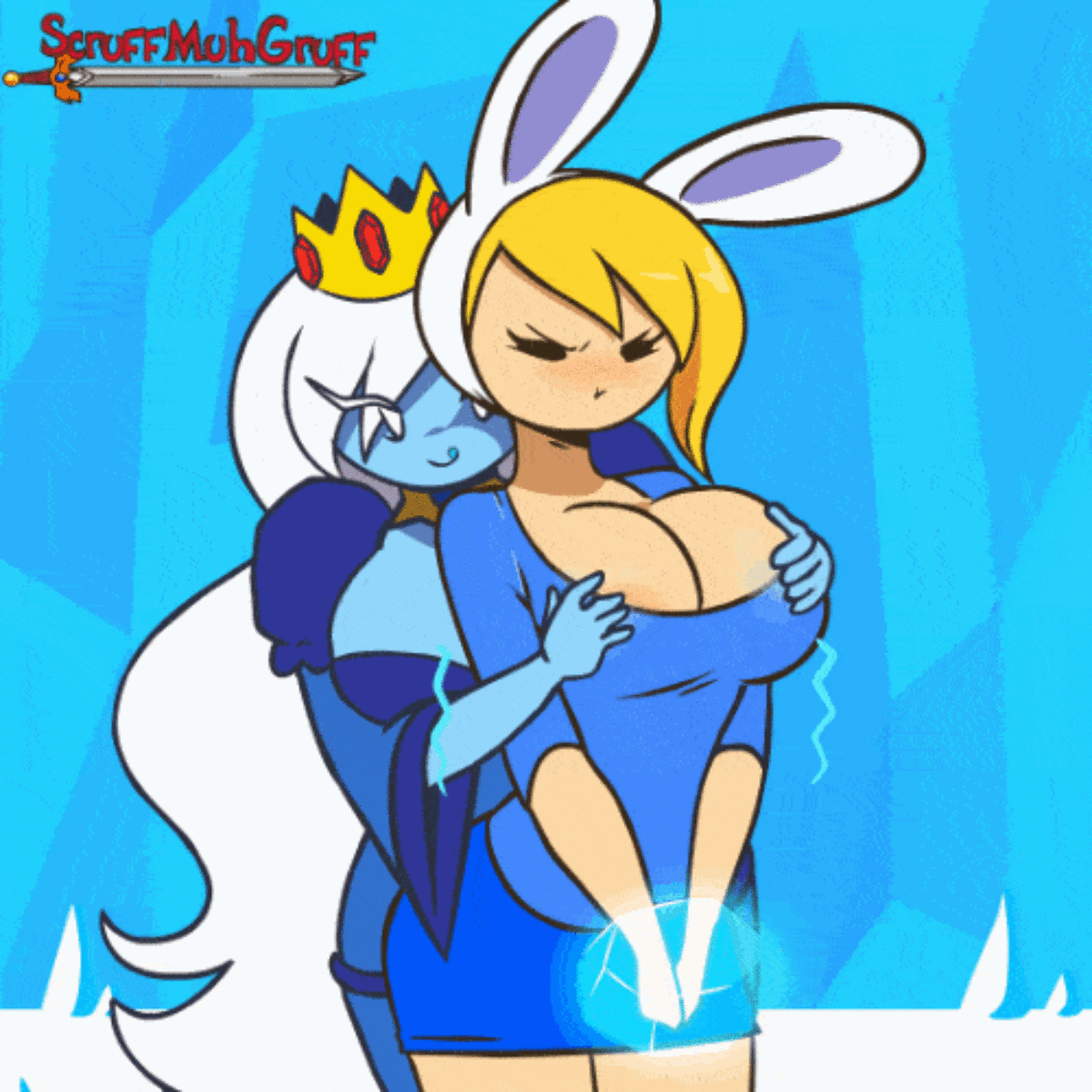 Fionna The Human Girl and Ice Queen Yuri Female Only Erect Nipples > Your  Cartoon Porn