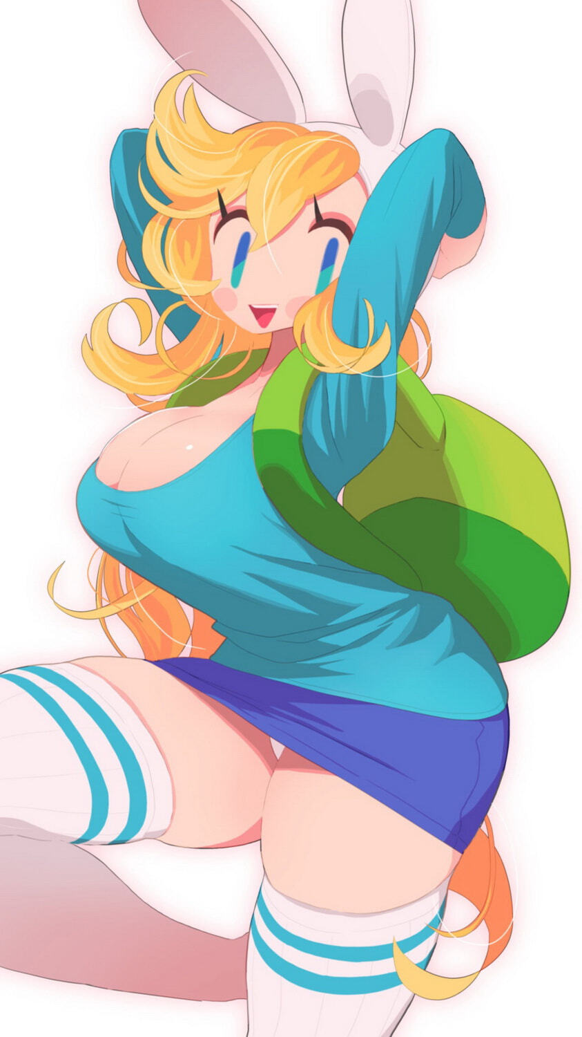 Fionna The Human Girl Blonde Female Only Solo Female Tits Solo Thicc