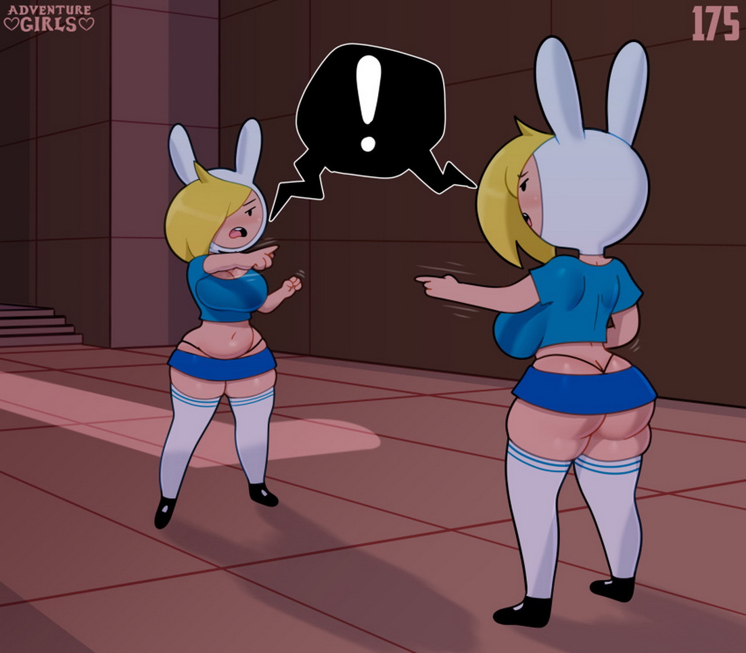 Fionna The Human Girl Blonde Female Only Tits Panties Stockings