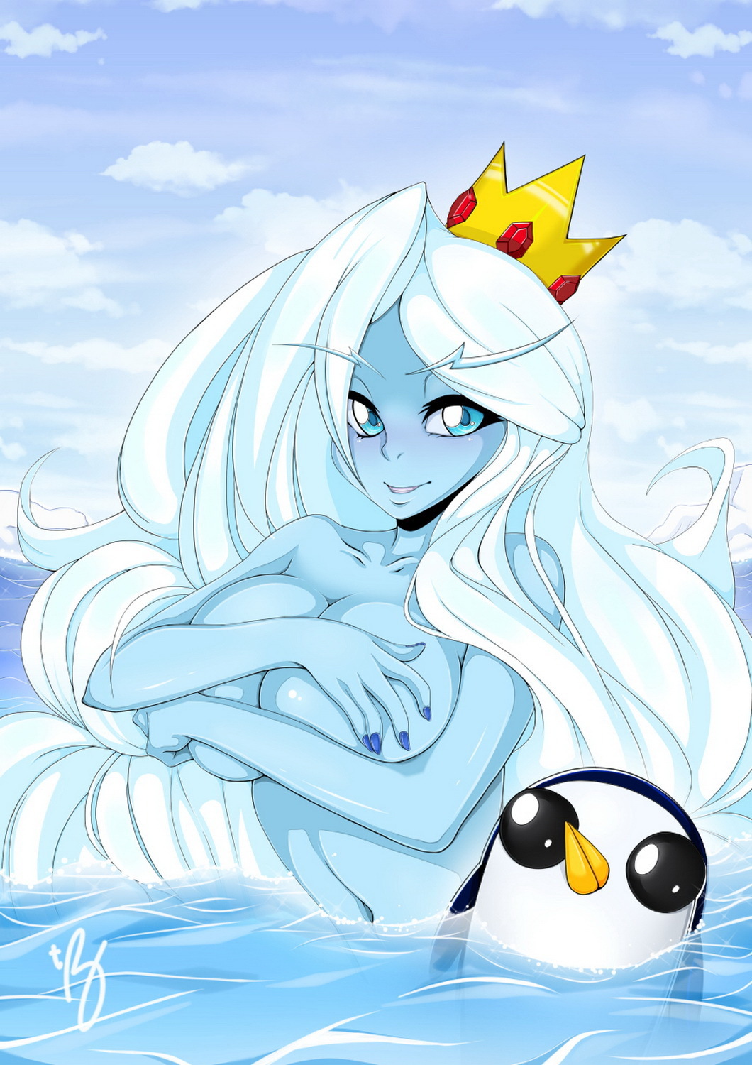 Gunter and Ice Queen Tits Topless