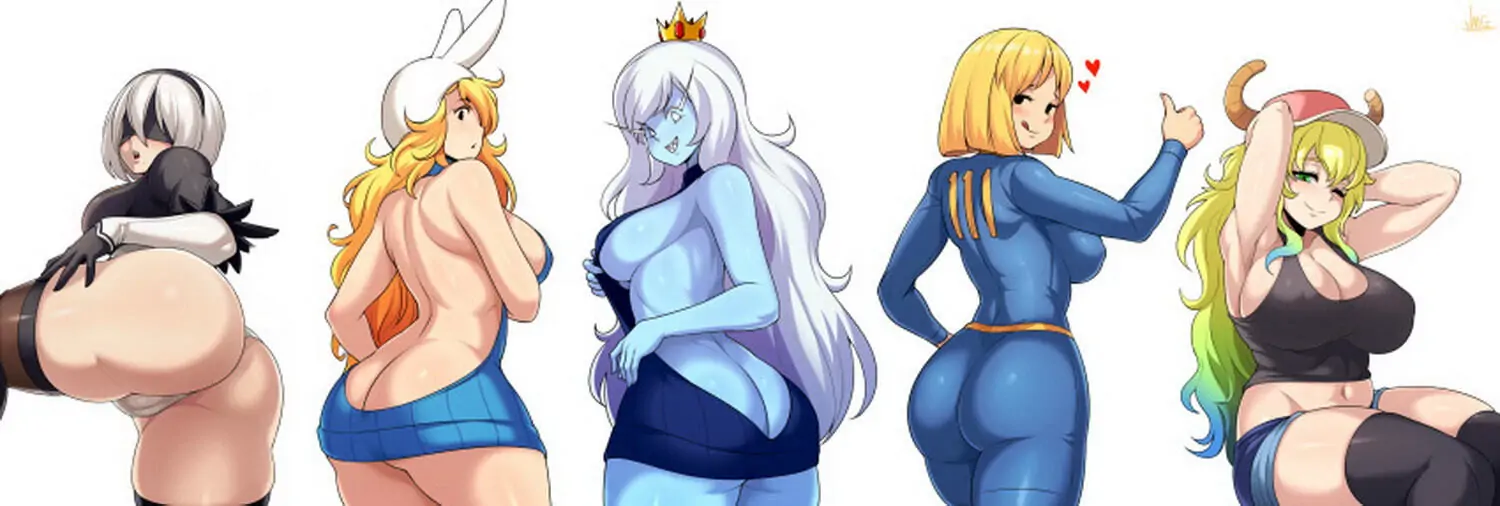 Ice Queen and Fionna The Human Girl Female Only Blonde Tits