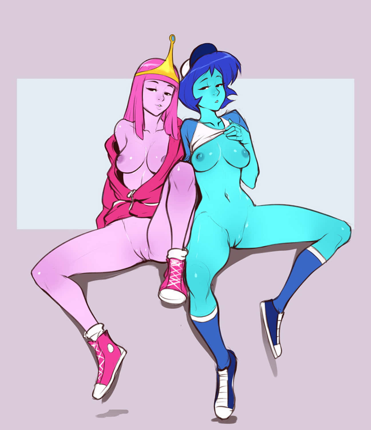 Lapis Lazuli and Princess Bubblegum Pussy Alien Female Only Nipples