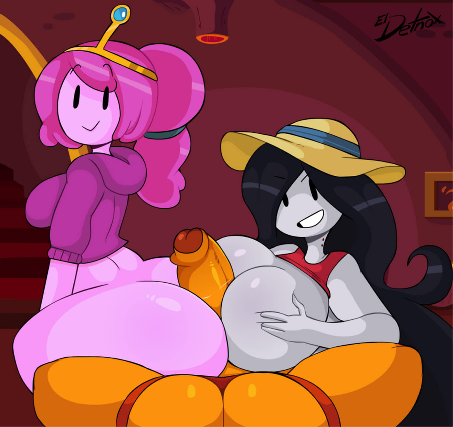 Marceline and Flame Princess Futa On Female Big Breast Futa Pov