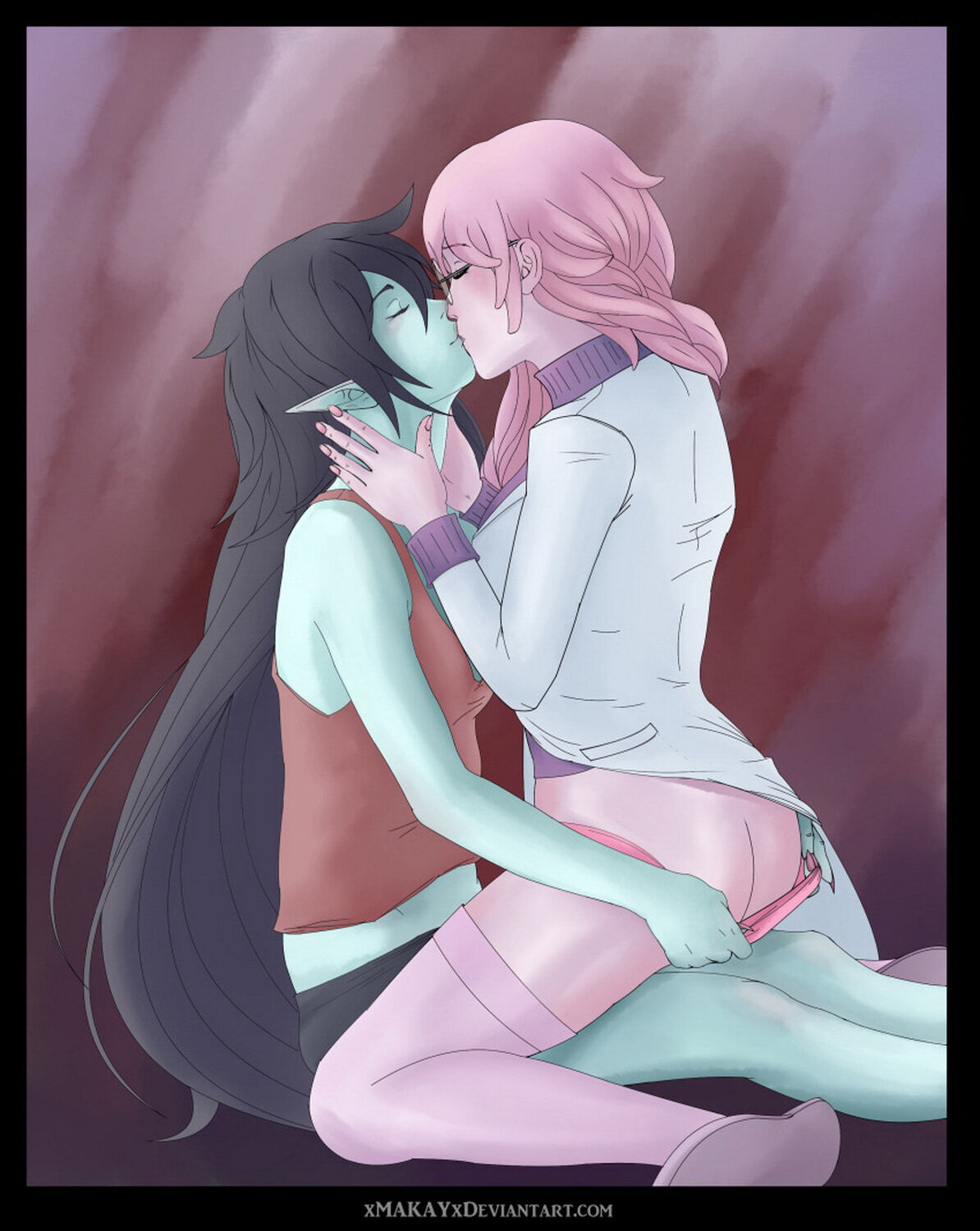 Marceline and Princess Bubblegum Panties Yuri