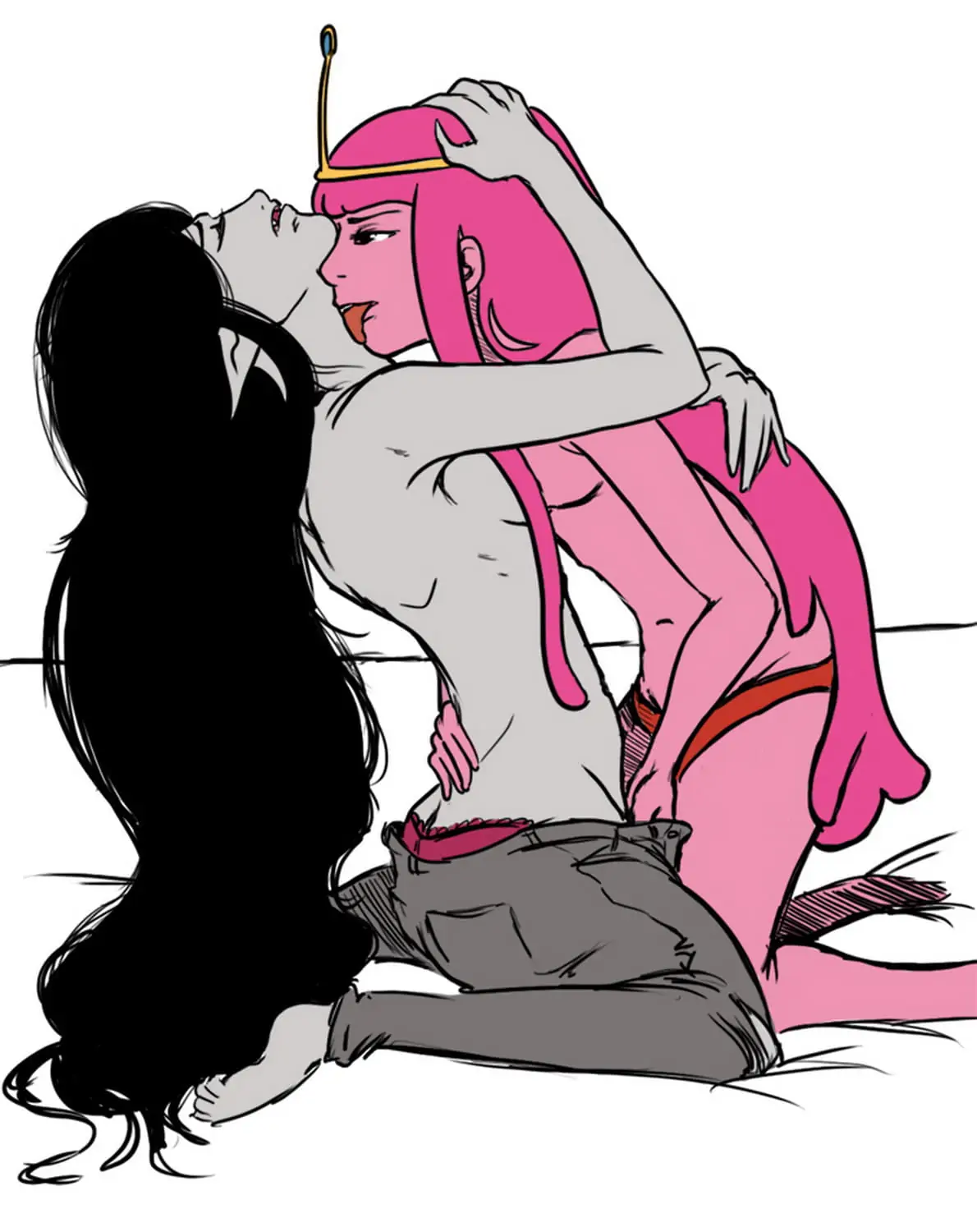 Marceline and Princess Bubblegum XXX Drawing