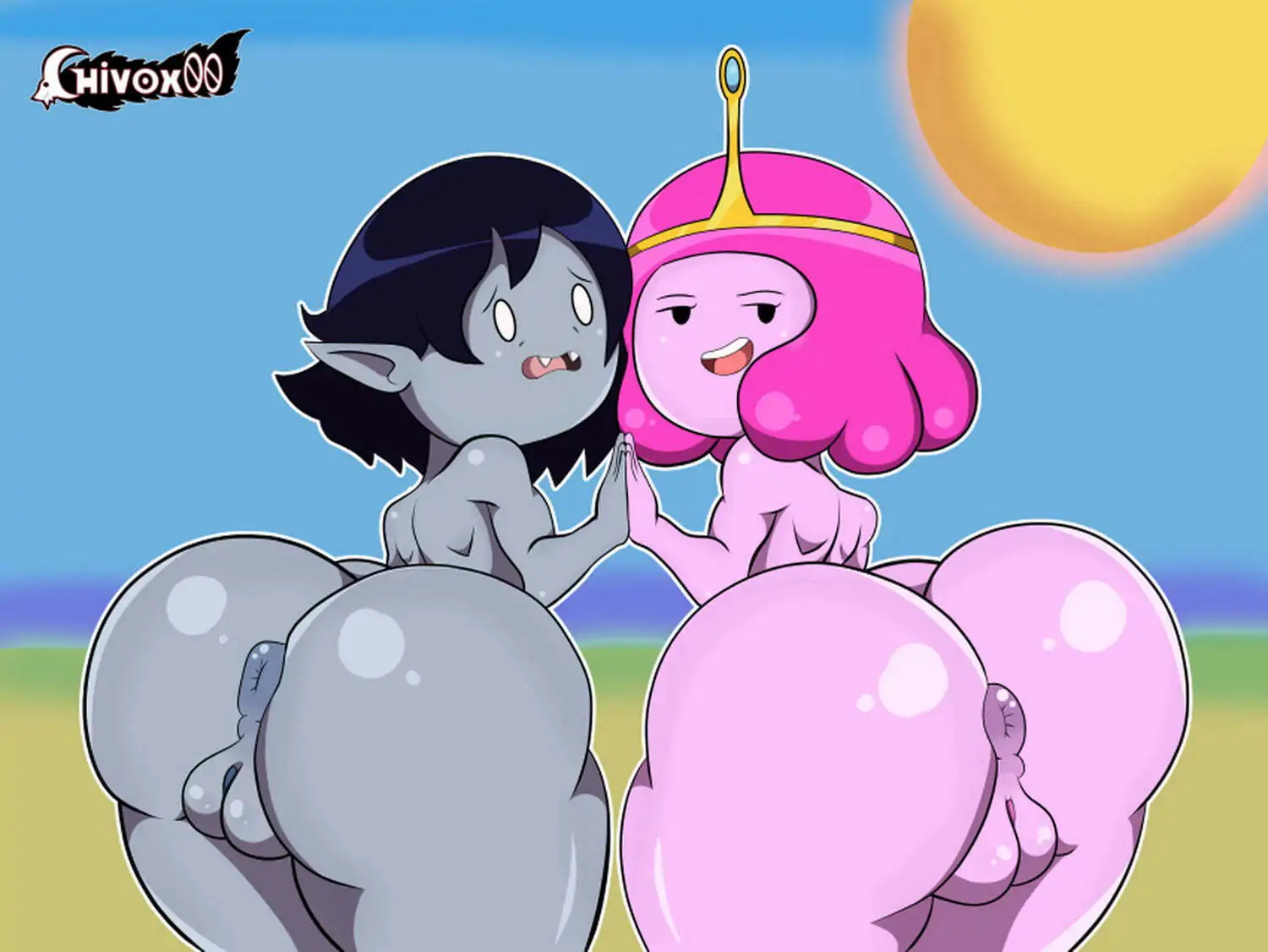 Marceline and Princess Bubblegum XXX Natural