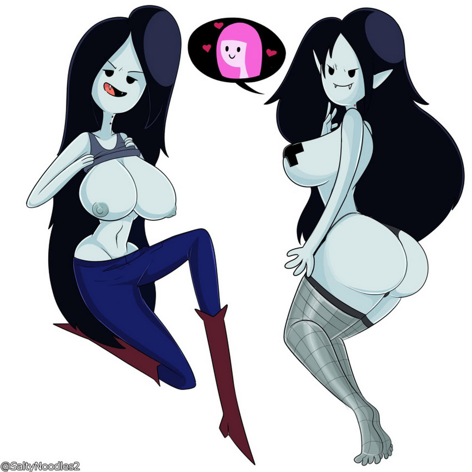 Marceline Long Legs Big Breast No Panties Topless Solo Female