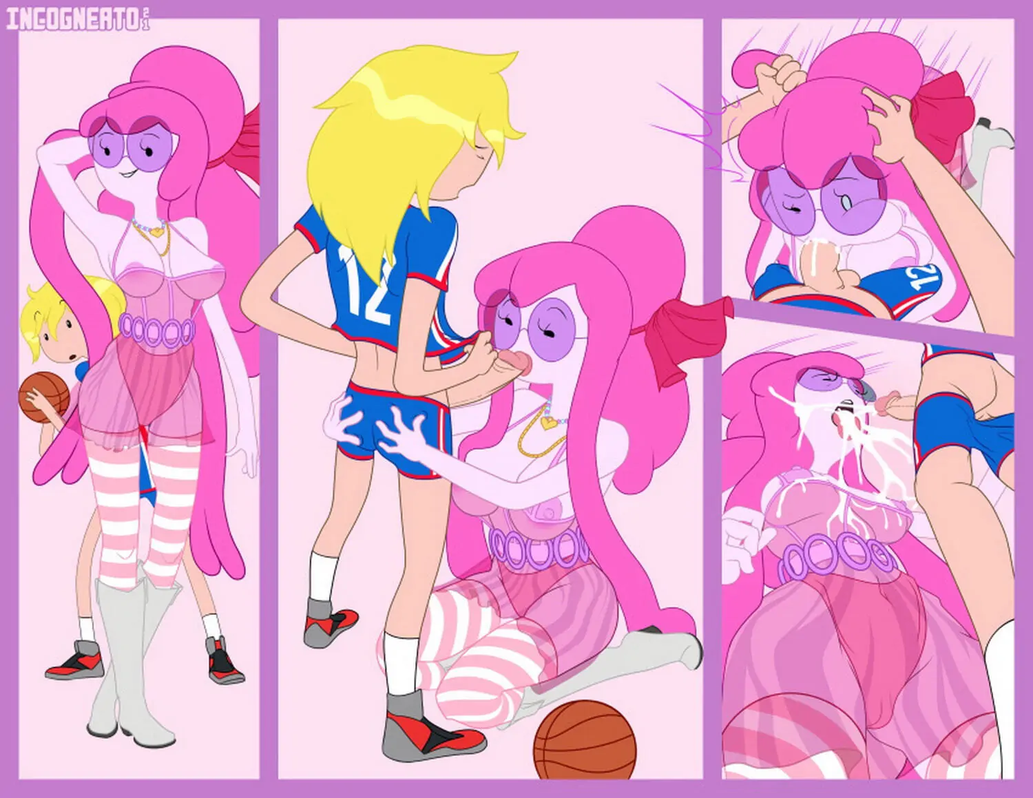 Princess Bubblegum and Finn The Human Hand On Butt Panties Nipples