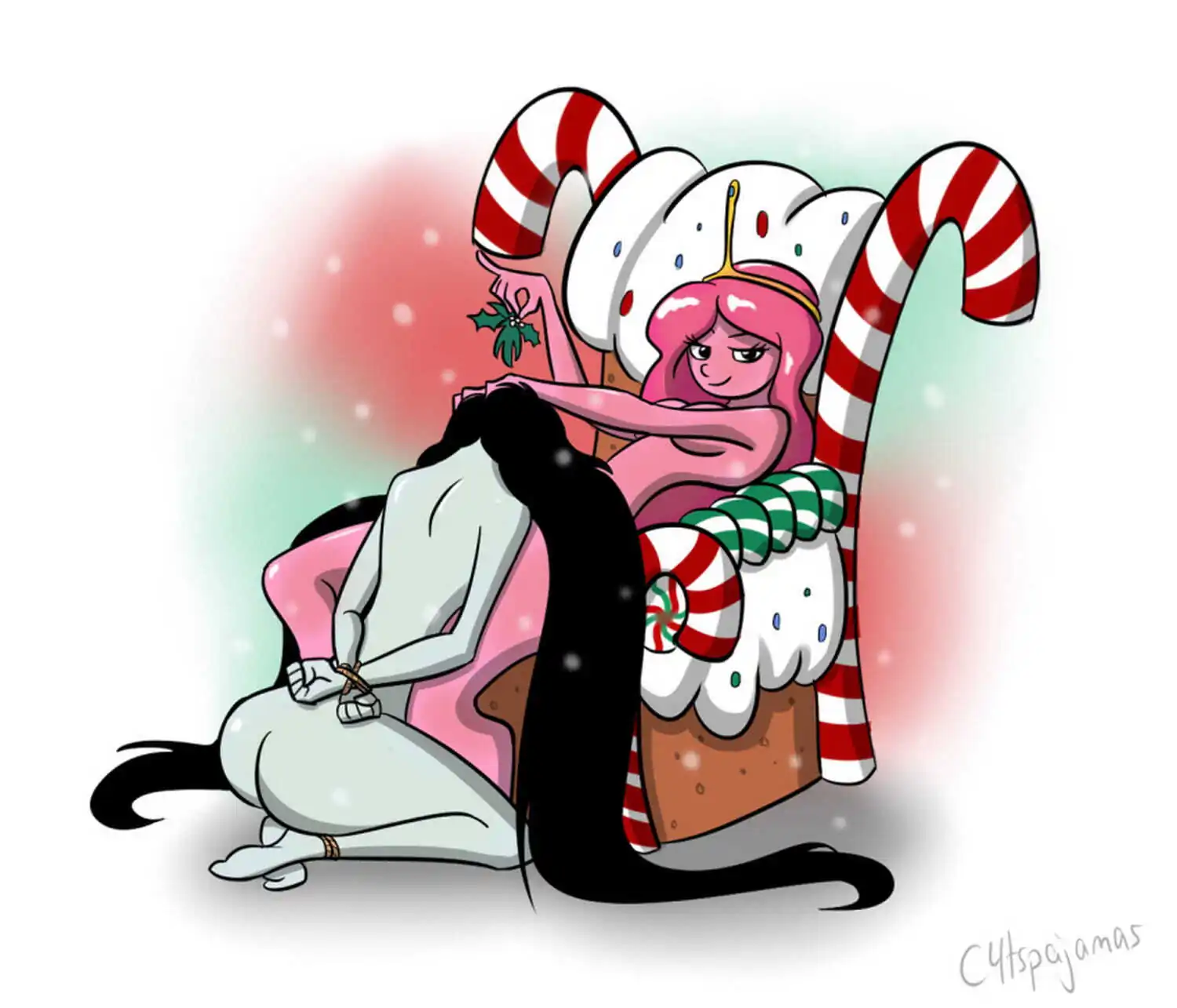 Princess Bubblegum and Marceline Cunnilingus Bondage Oral Dat Ass
