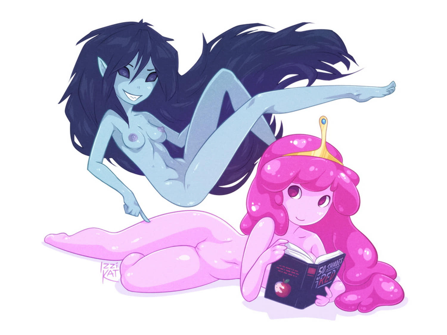 Princess Bubblegum and Marceline Nipples Tits Nude No Panties