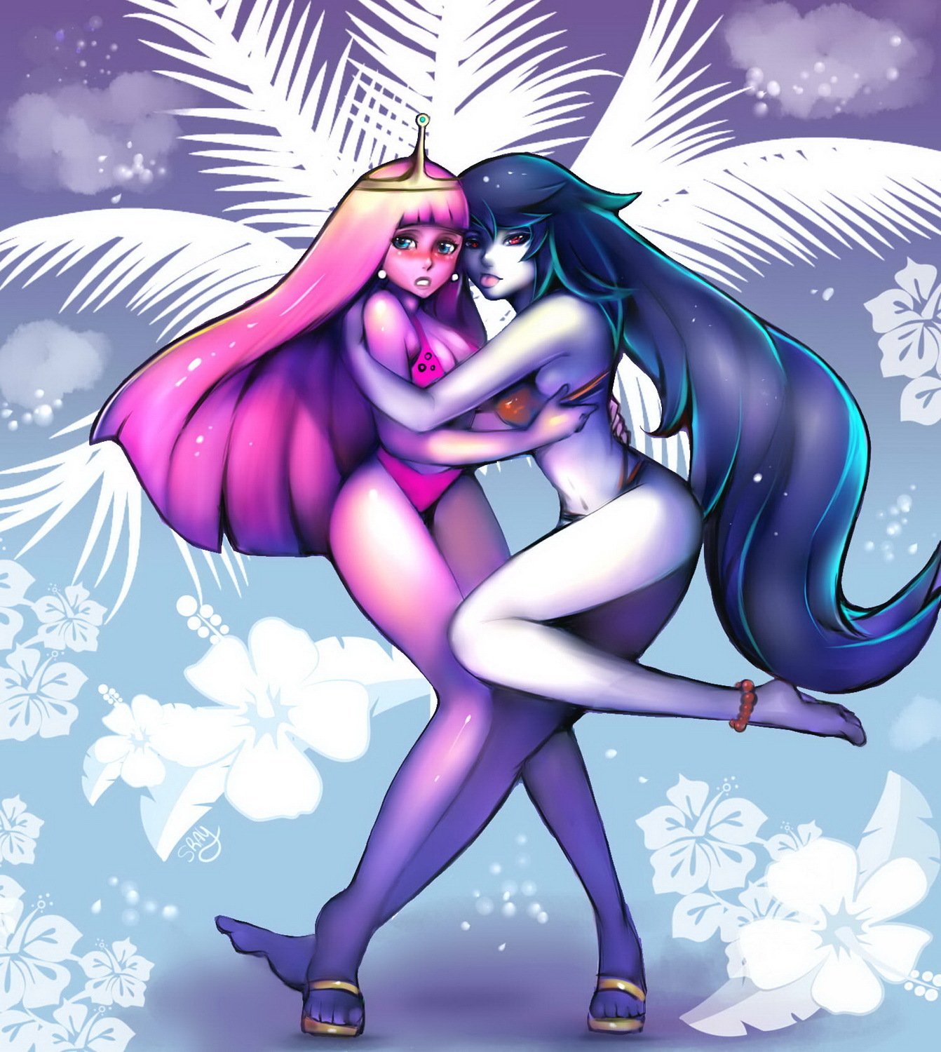 Princess Bubblegum and Marceline Yuri Female Only