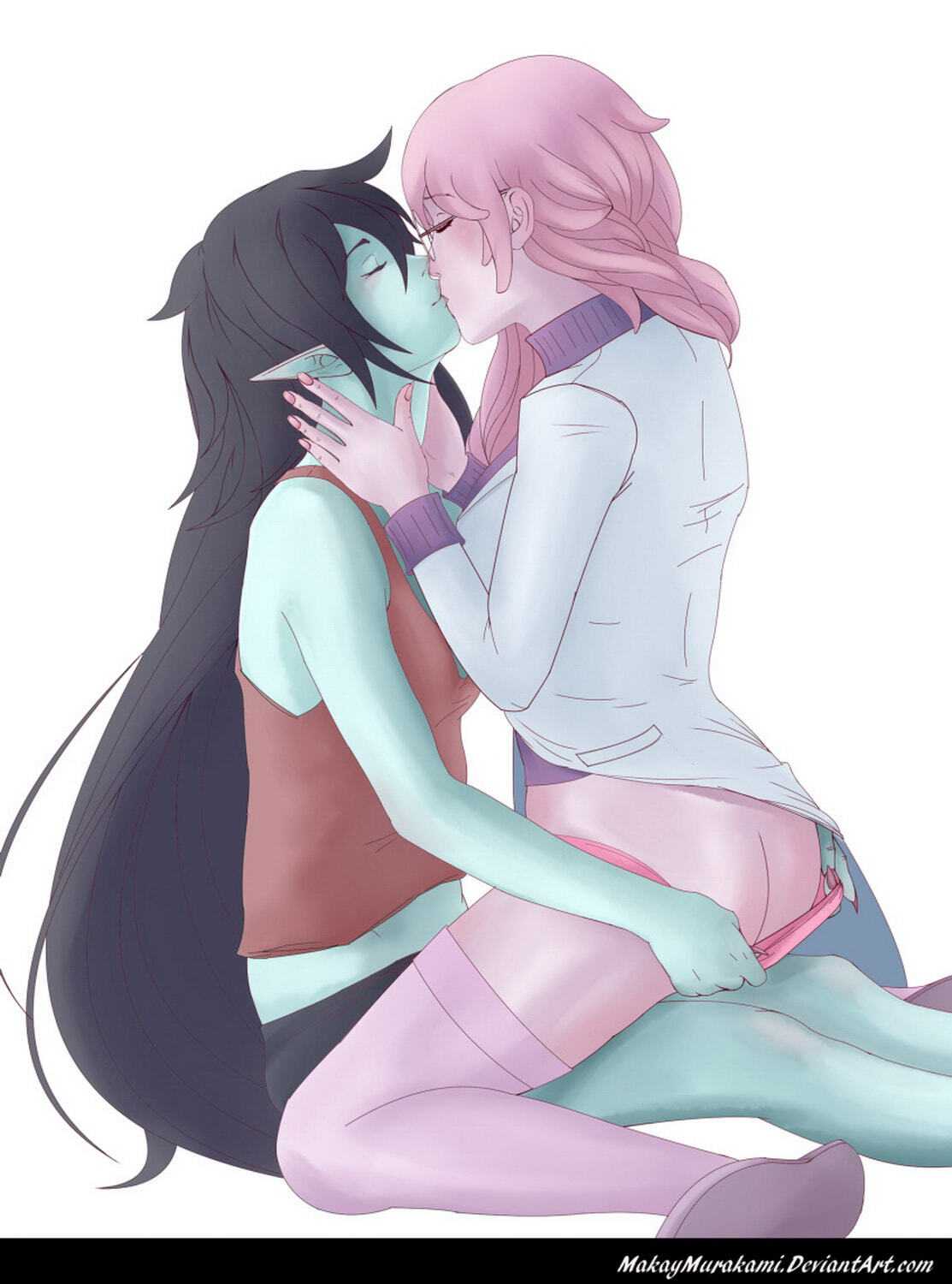 Princess Bubblegum and Marceline Yuri Parody