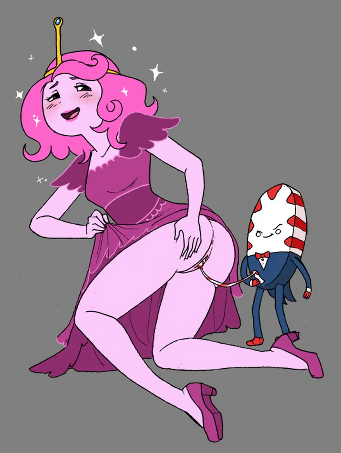 Princess Bubblegum and Peppermint Butler Penis Tits After Sex