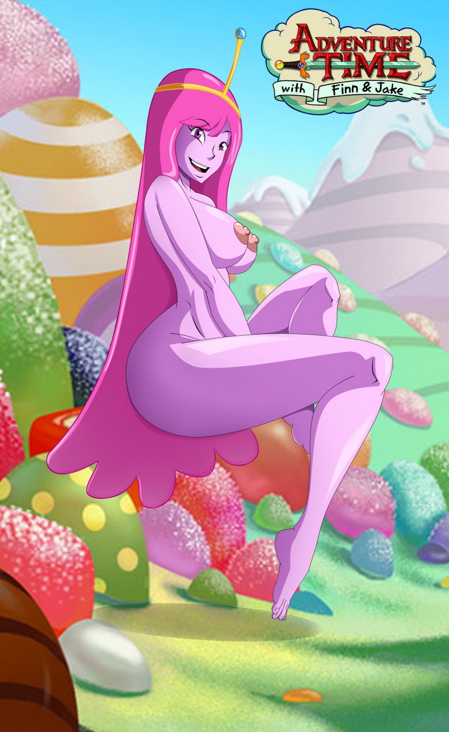 Princess Bubblegum Big Breast Nude Nipples Tits Solo