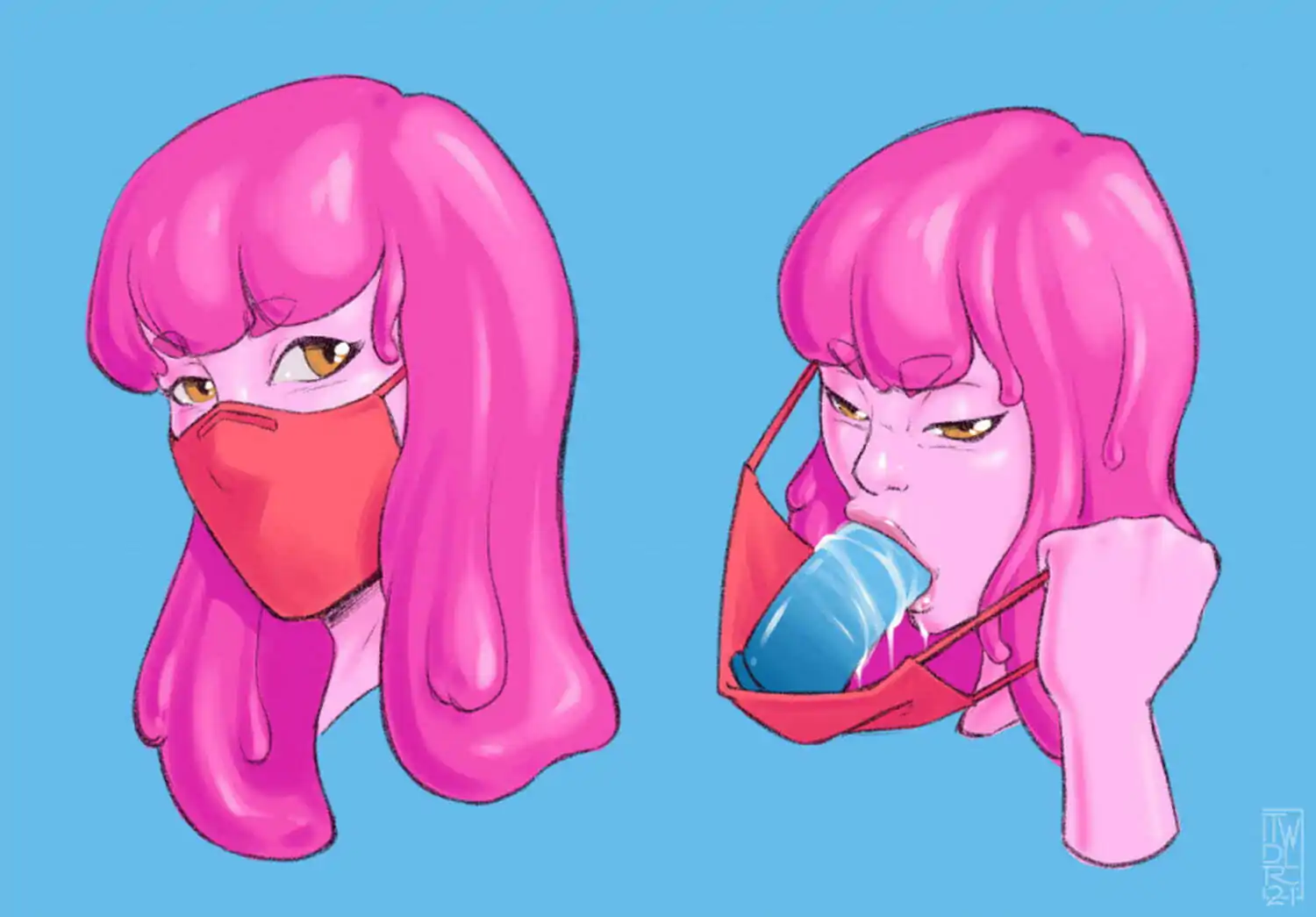 Princess Bubblegum Dildo Sex Toys Oral