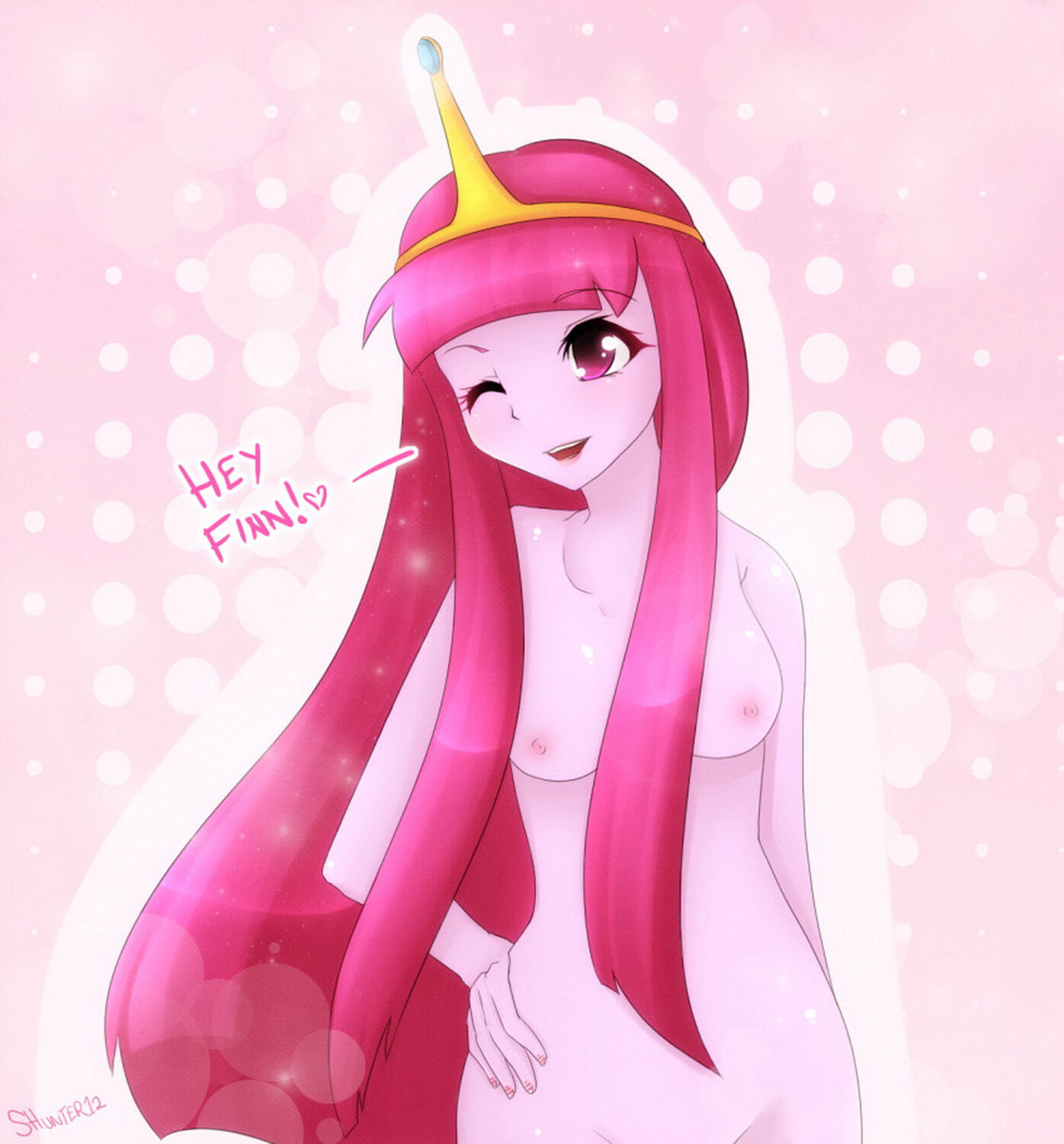 Princess Bubblegum Female Only Tits Nipples Nude Solo