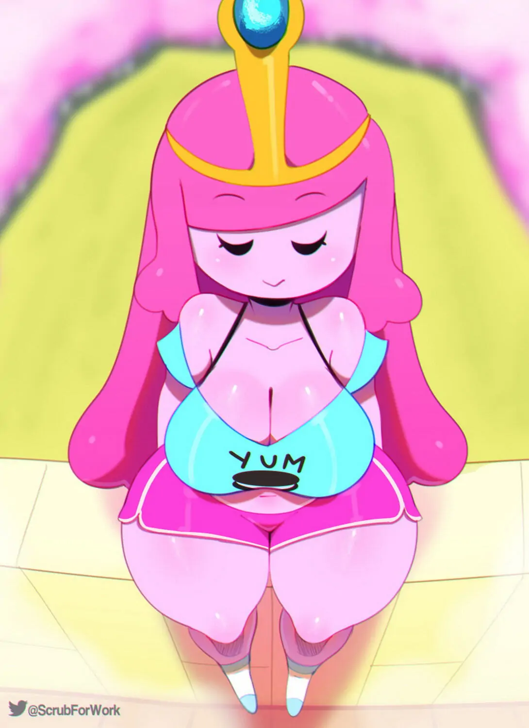 Princess Bubblegum Female Only Tits Solo Big Breast
