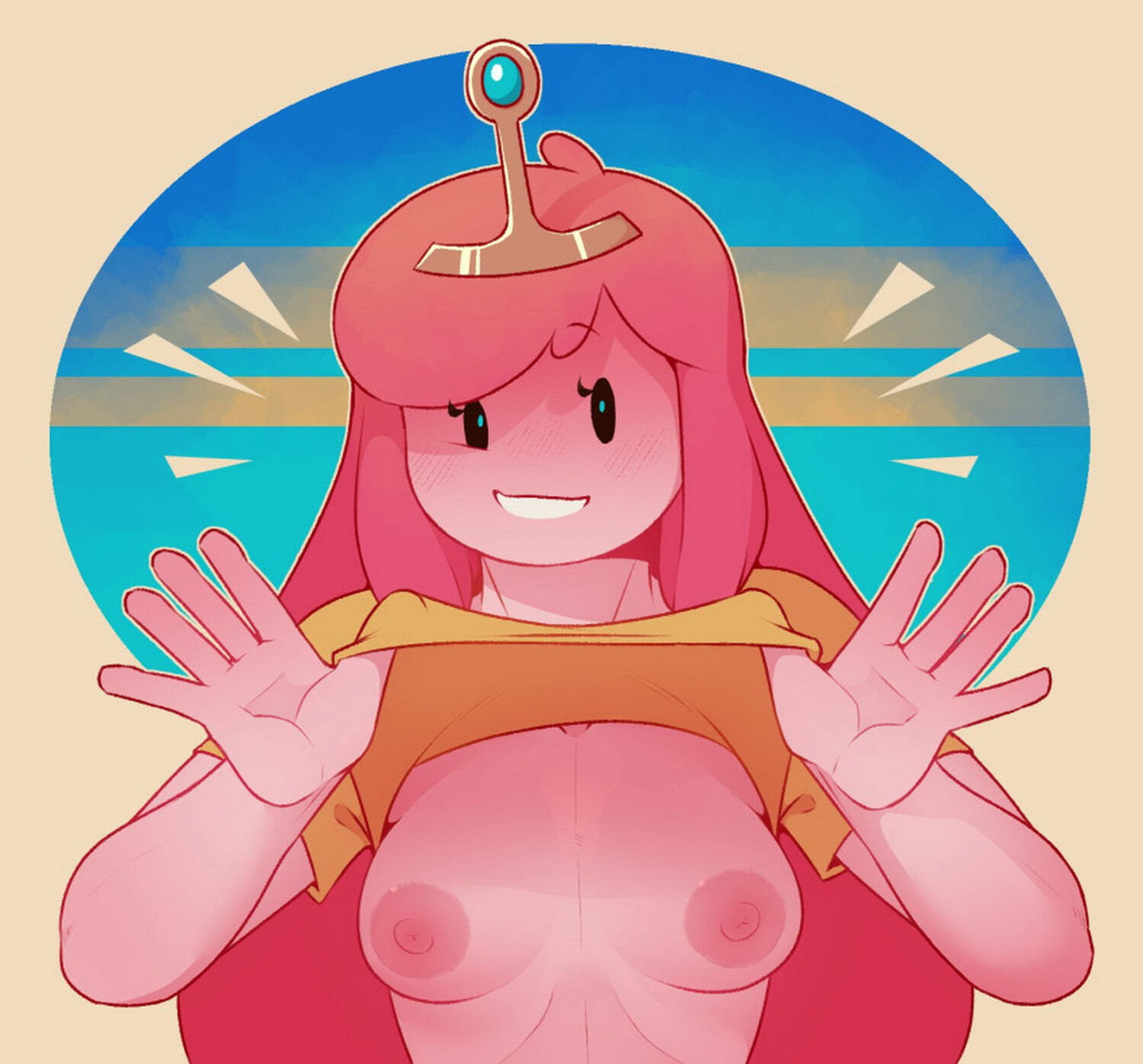 Princess Bubblegum Nipples Solo Female Only Tits