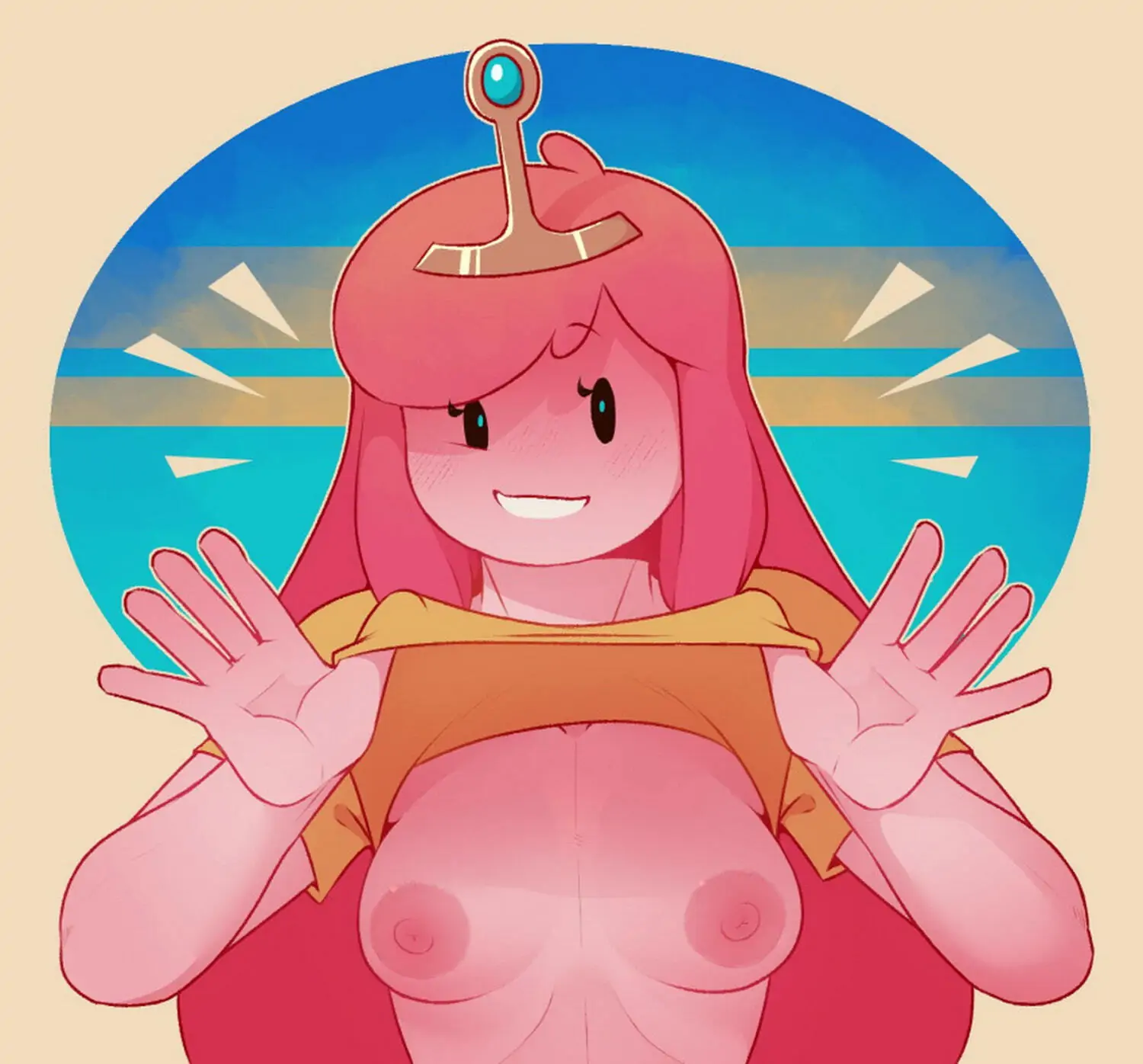 Princess Bubblegum Nipples Solo Female Only Tits