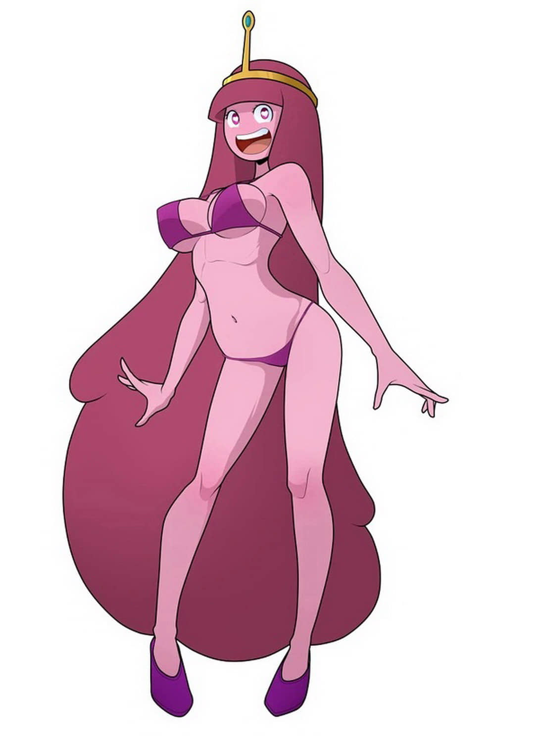 Princess Bubblegum Nude Tits Heels