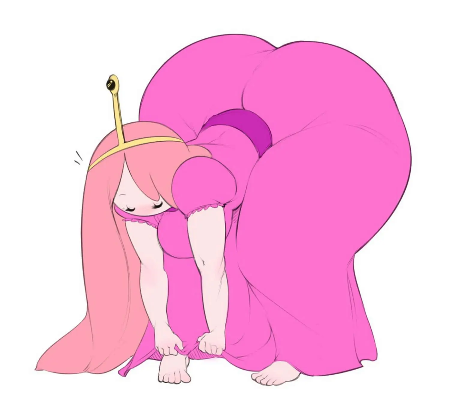 Princess Bubblegum Solo Muscular Female Huge Ass Gigantic Butt