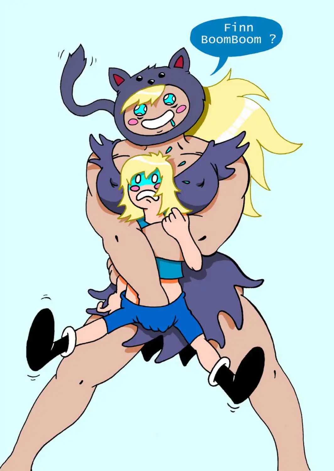 Susan Strong and Finn The Human Muscular Female Blonde Muscular