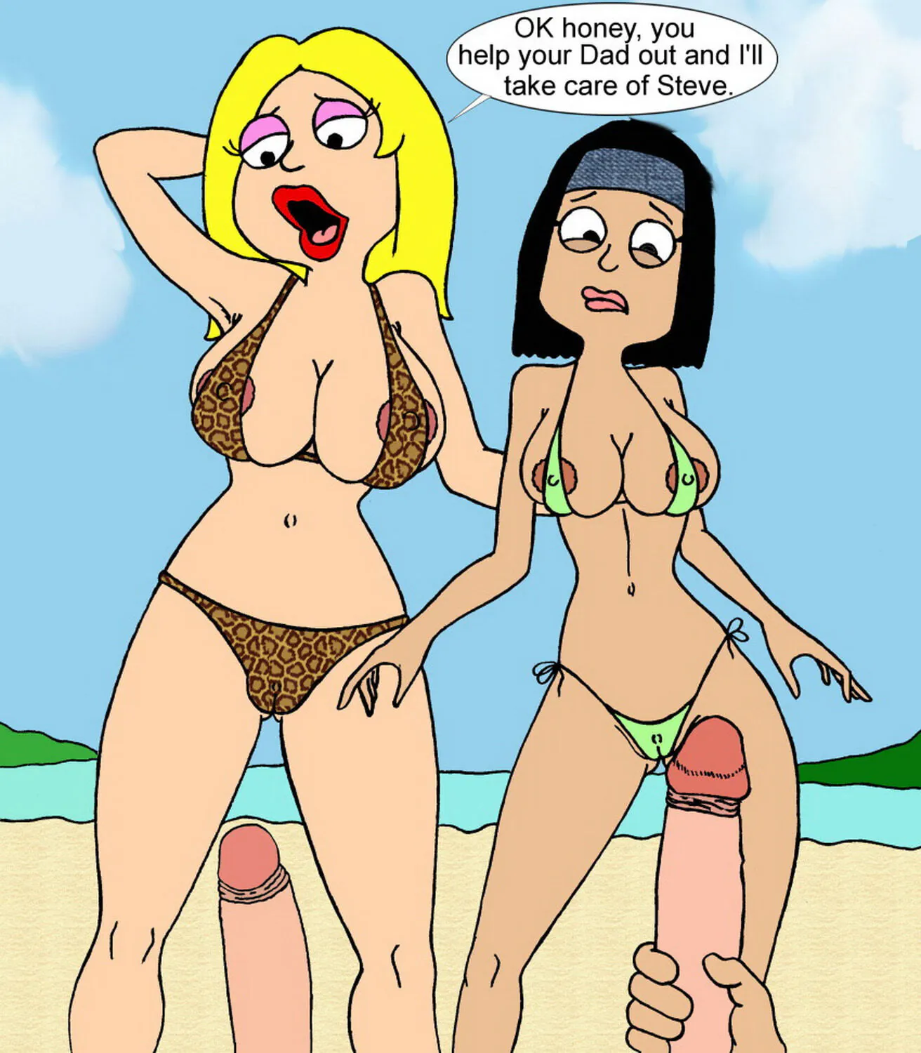 Francine Smith and Hayley Smith Milf Innie Pussy Tits Blonde Penis