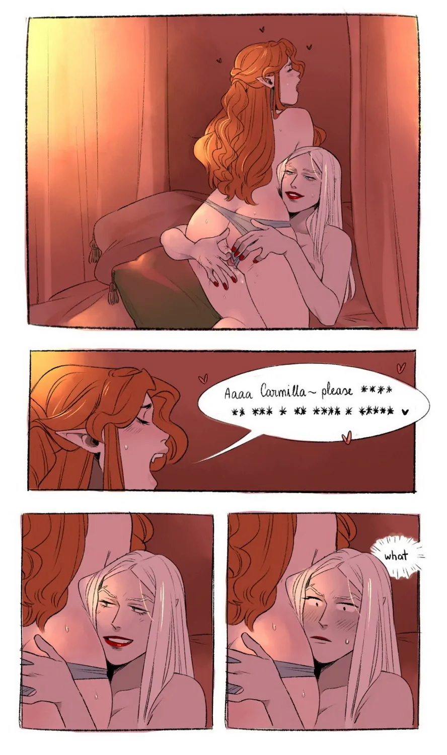 Carmilla and Lenore Panties Lesbian Pussy Yuri Fingering