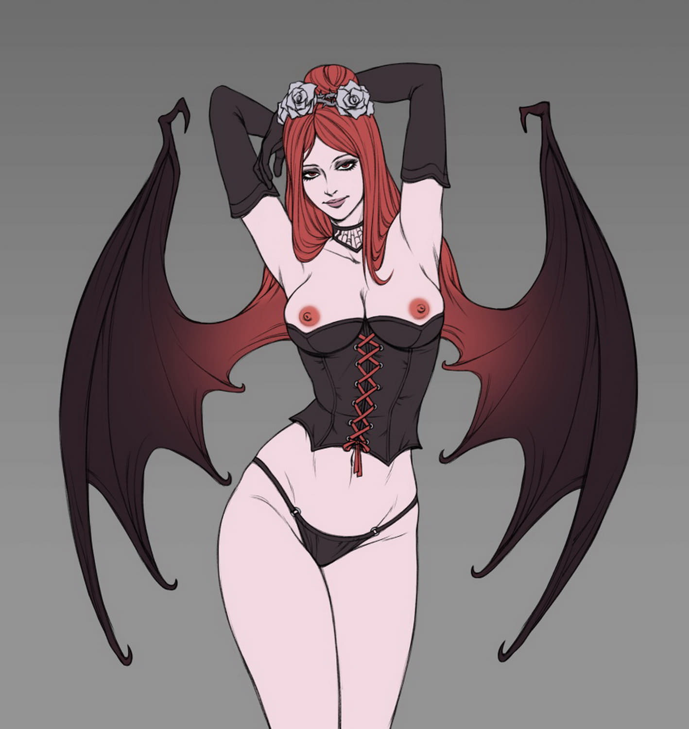 Succubus Panties Solo Female Succubus Tits Nipples Monster Girl