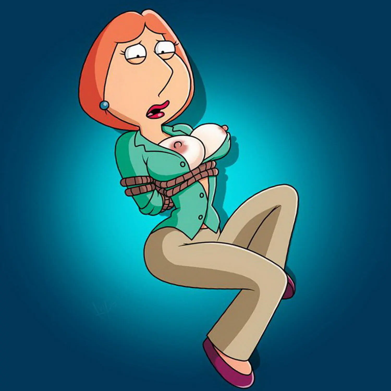 Lois Griffin Rope Bondage Solo Tits Nipples