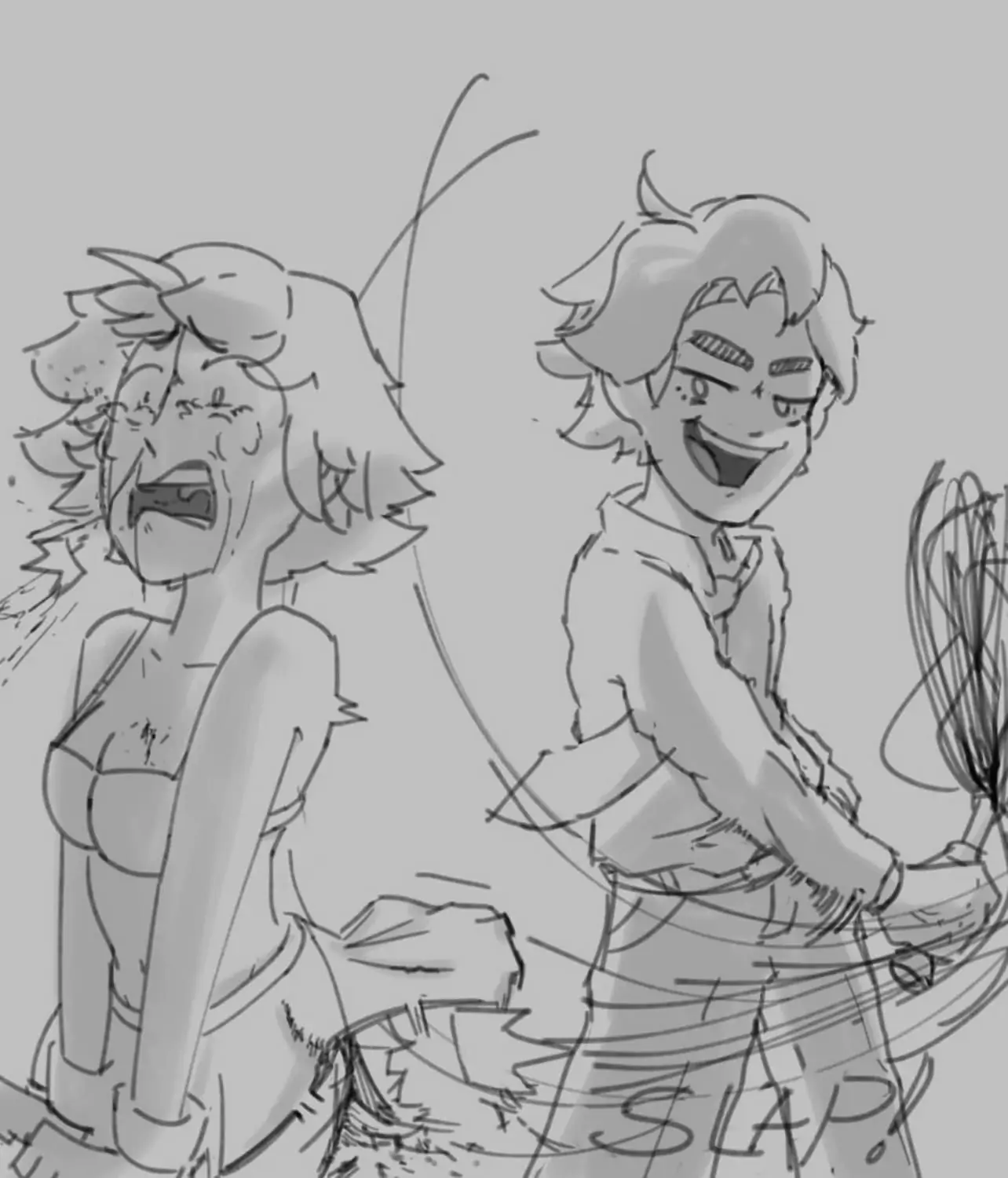 Background Freaks (FNF) and Senpai (Fnf) Bondage Torture