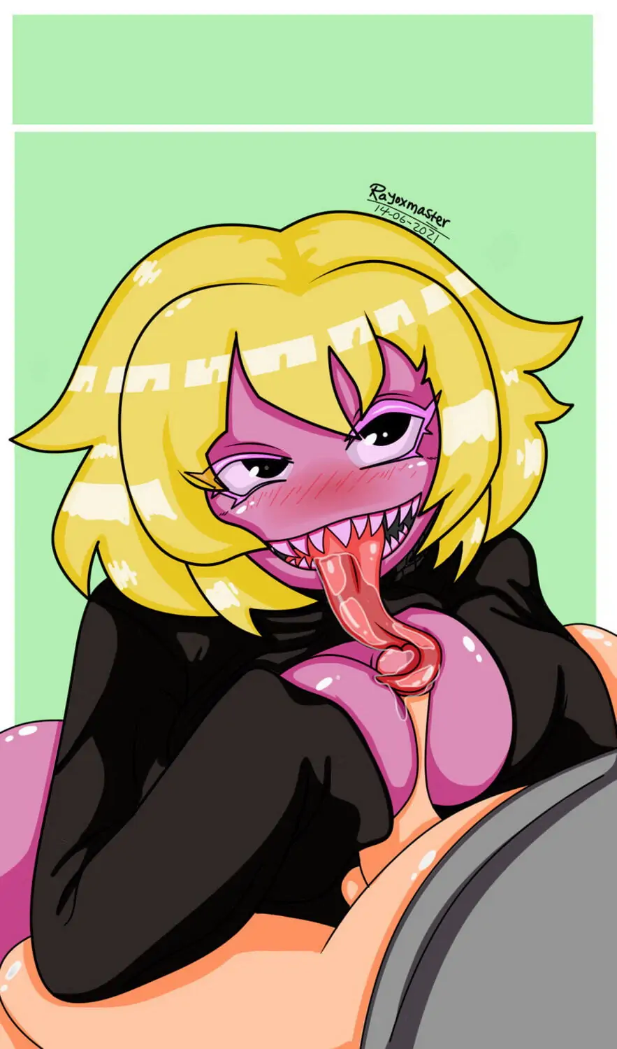 Monster (FNF) and Lemon Demon Monster Girl Blowjob Cum