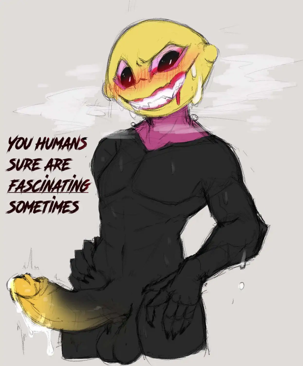 Monster (FNF) and Lemon Demon Muscular Legs Huge Cock Huge Ass