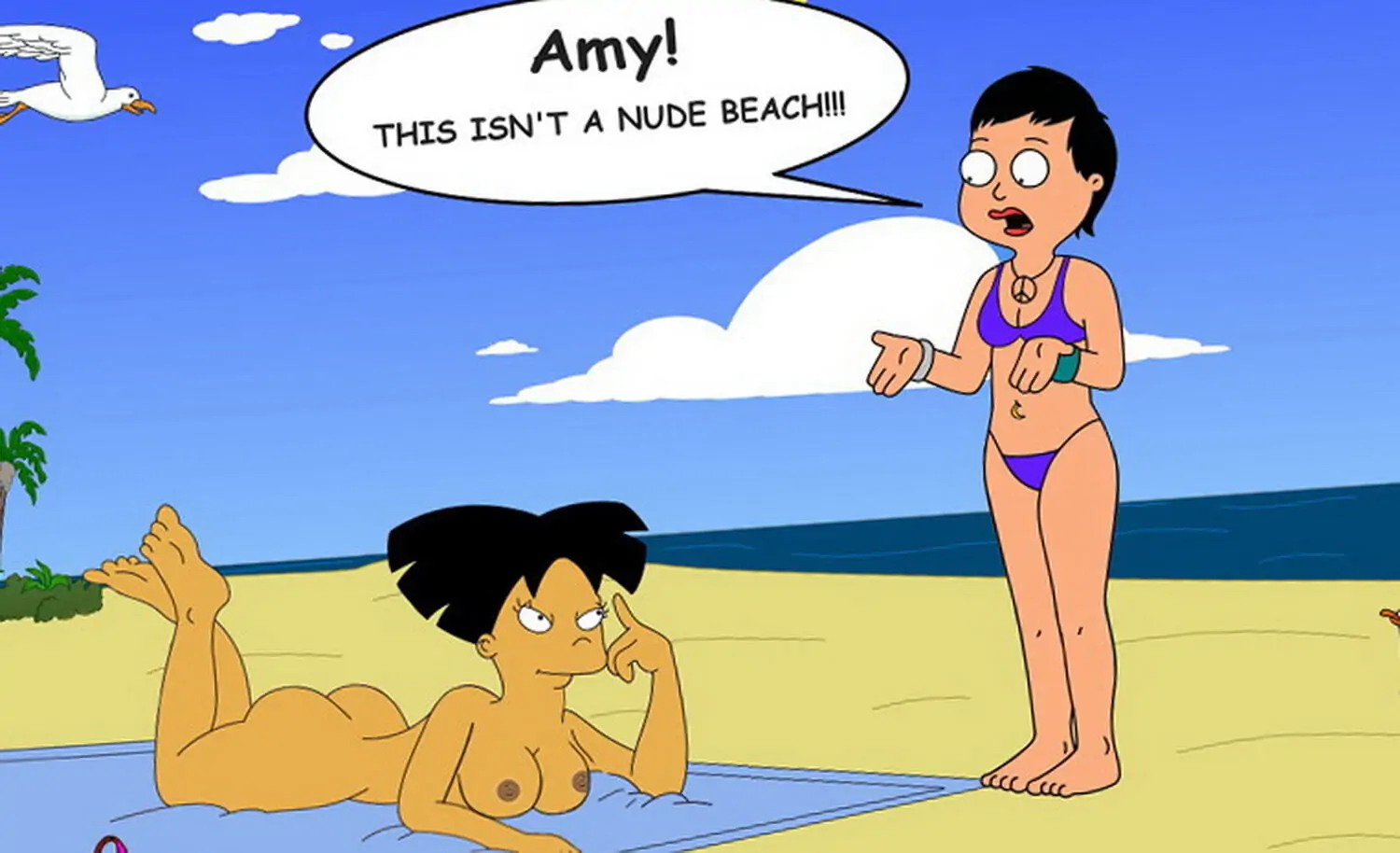Amy Wong and Hayley Smith Tits Nude Nipples