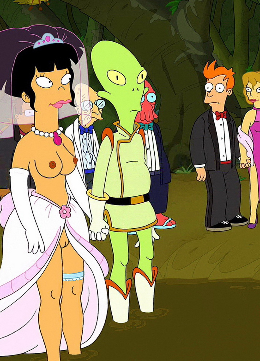 Amy Wong and Hubert J Farnsworth Topless