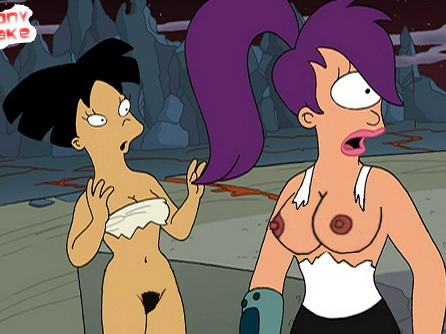 Amy Wong and Turanga Leela Female Only Toon Uncensored