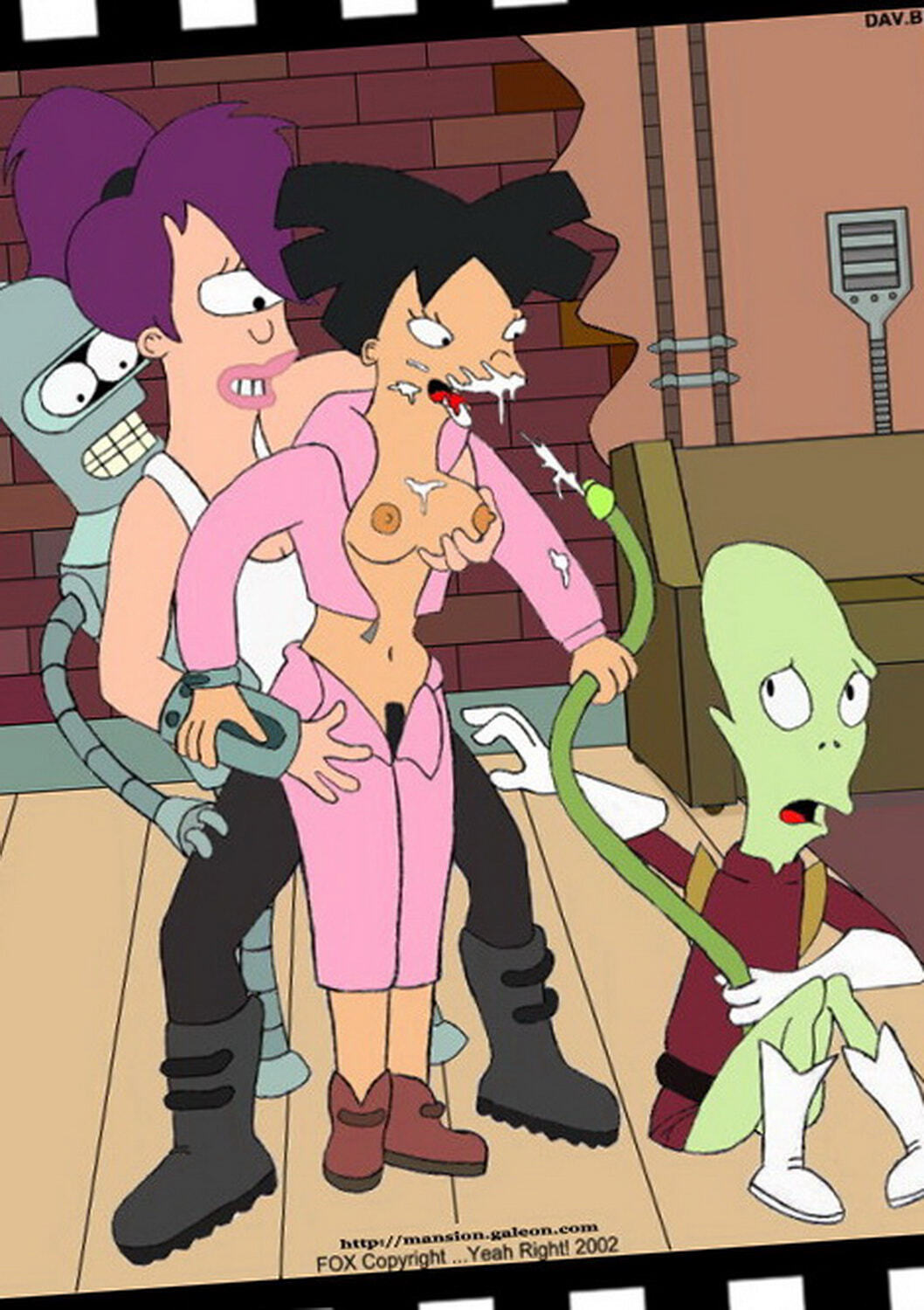 Bender Bending Rodriguez and Amy Wong Yuri Tits Twitter