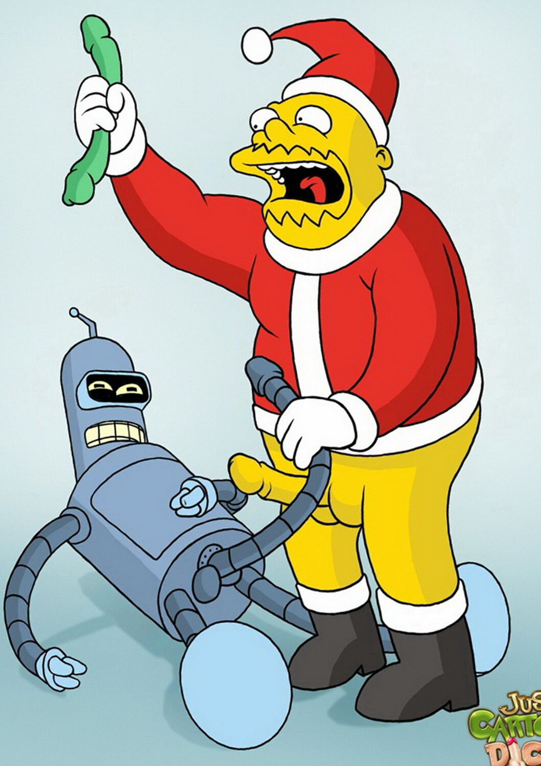 Bender Bending Rodriguez and Comic Book Guy Hentai XXX