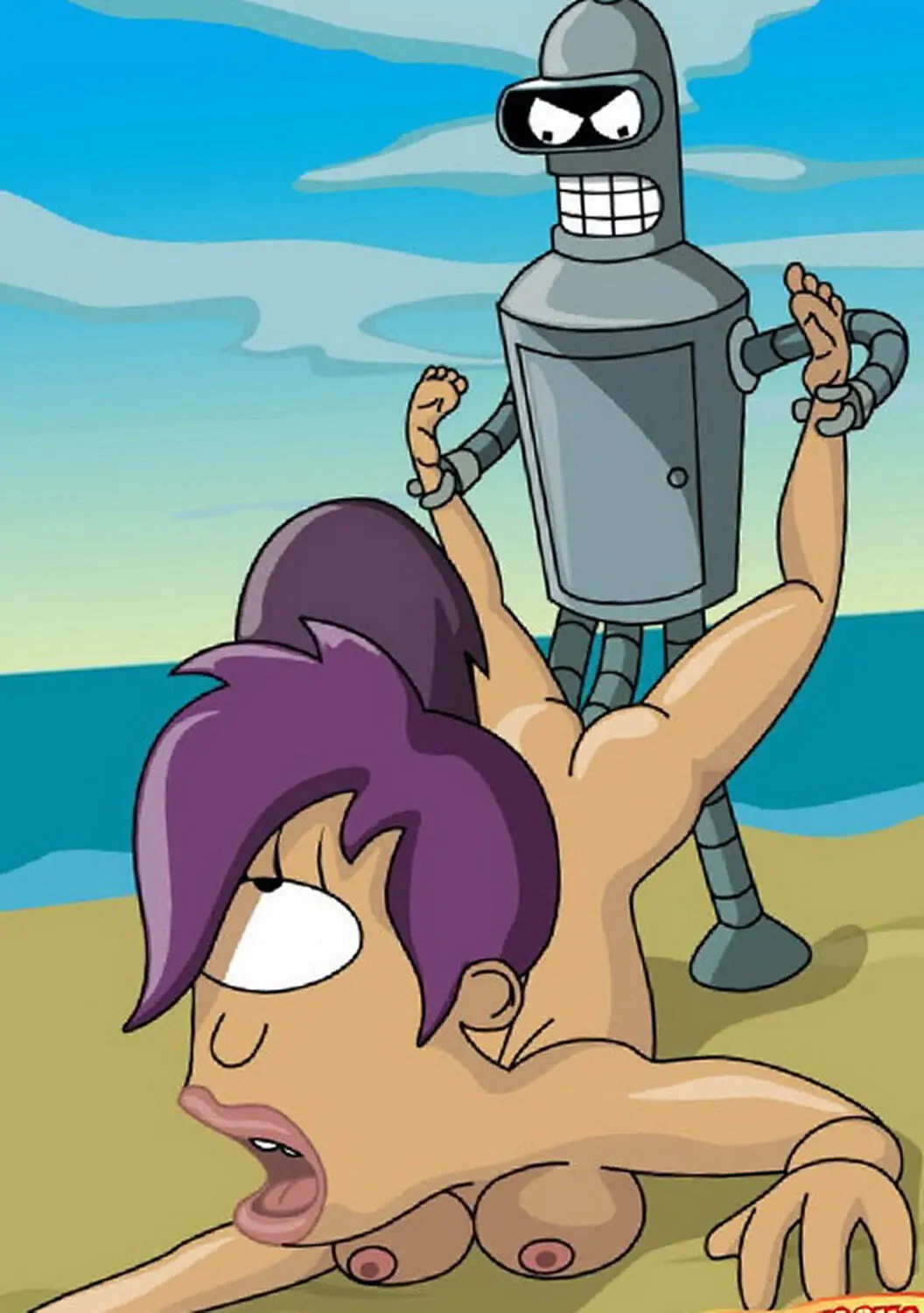 Bender Bending Rodriguez and Turanga Leela Tits Nasty