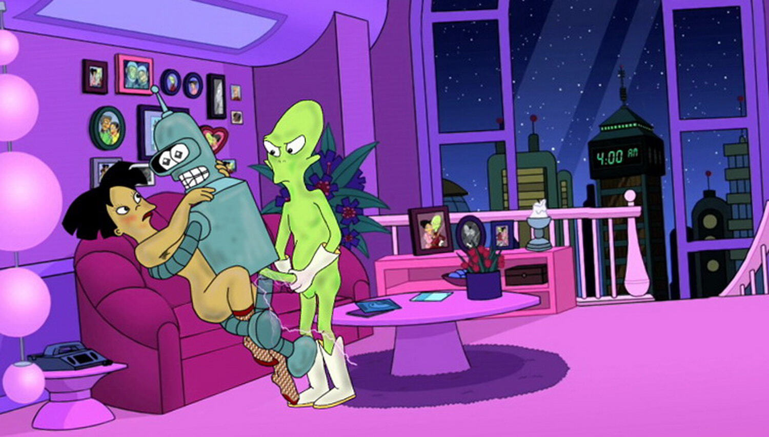 Kif Kroker and Bender Bending Rodriguez Tits