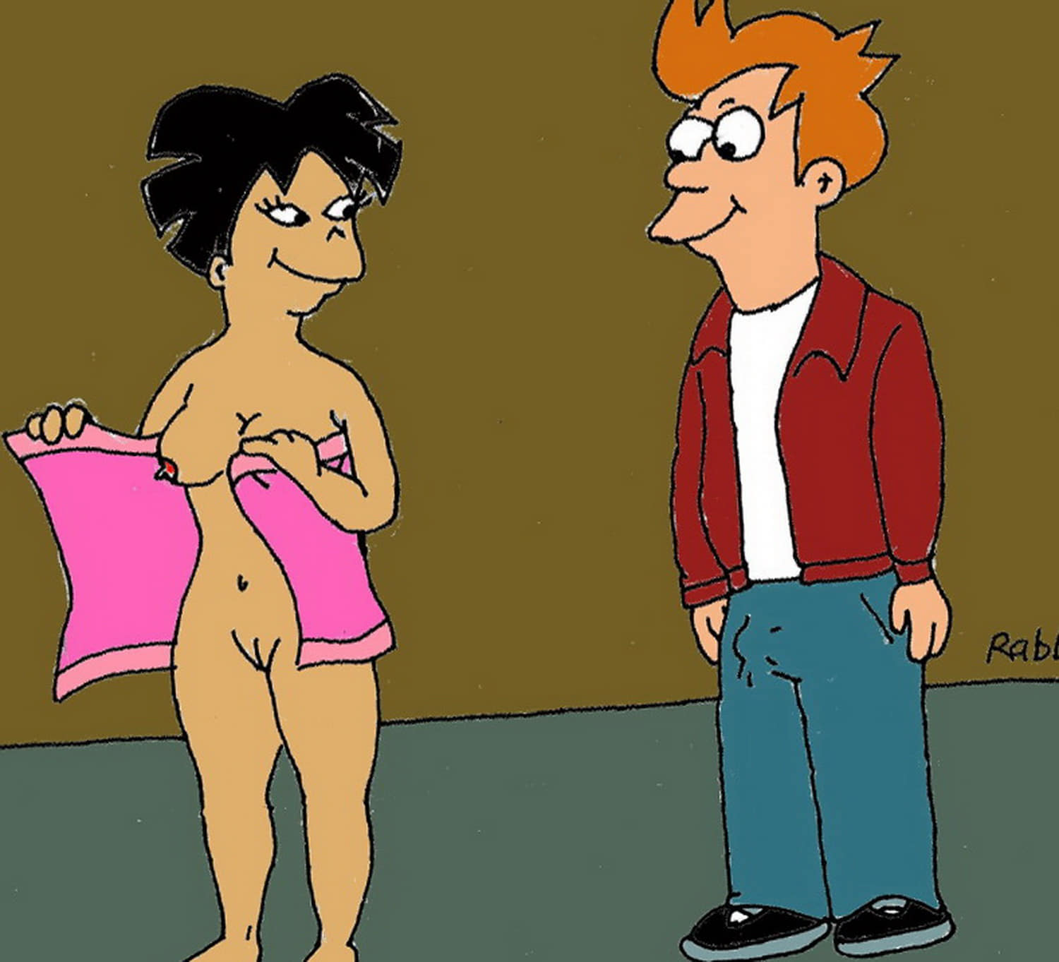 Philip J Fry and Amy Wong Hentai XXX