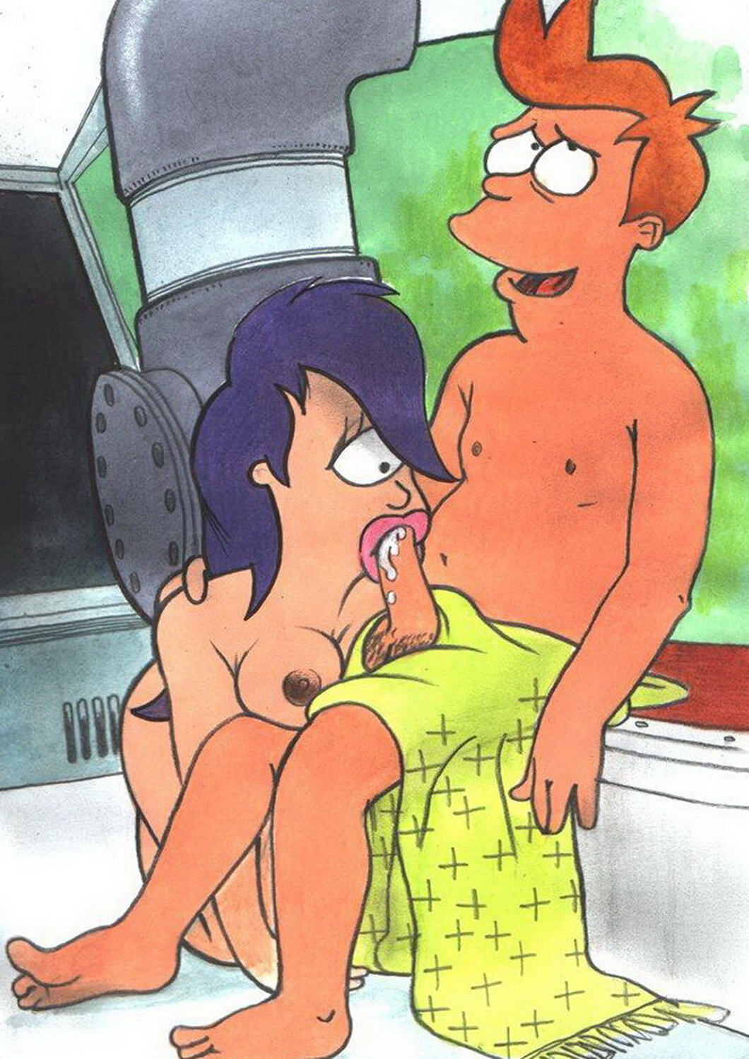 Philip J Fry and Turanga Leela Pubic Hair Cum Image