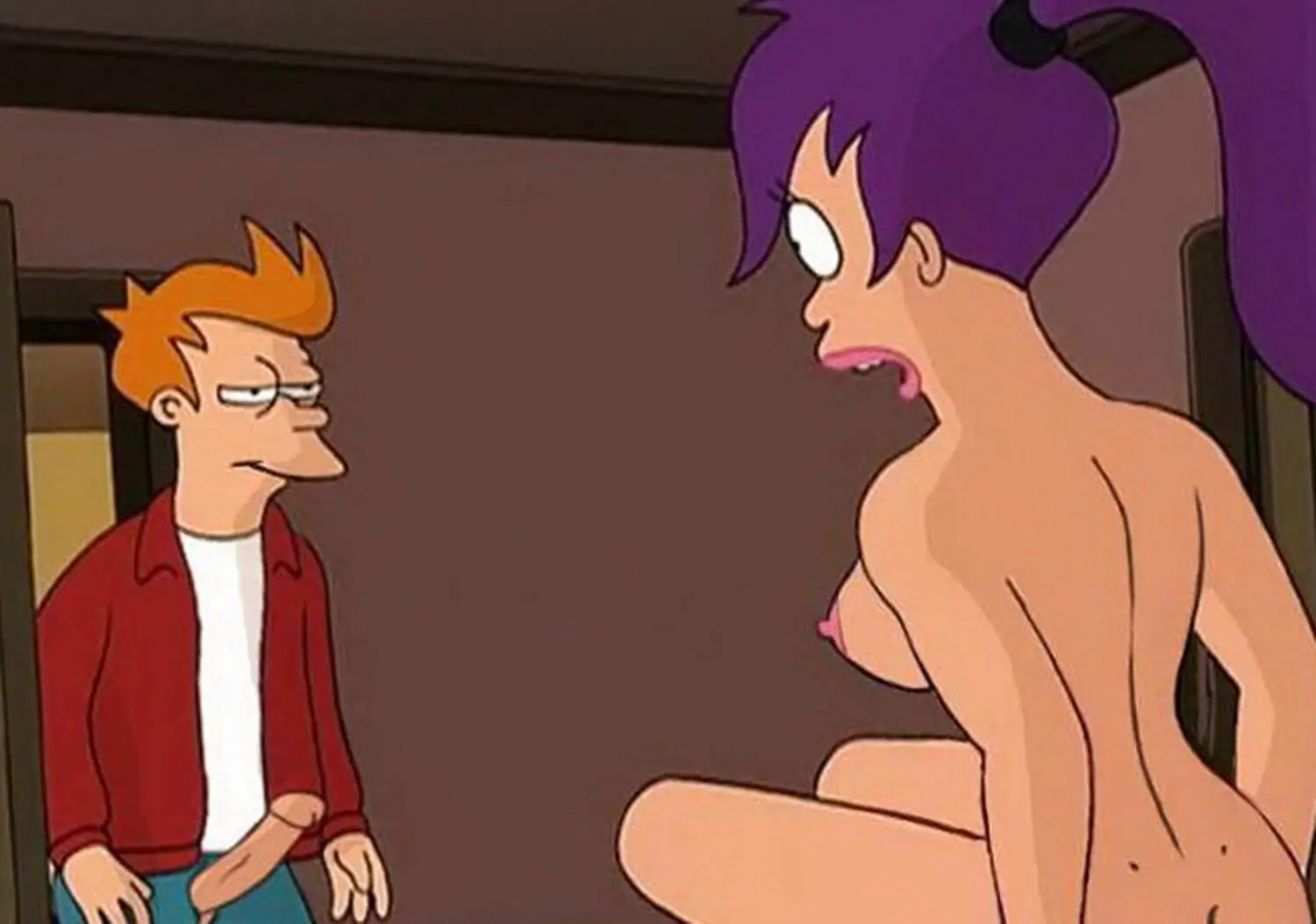 Philip J Fry and Turanga Leela XXX Hentai Natural