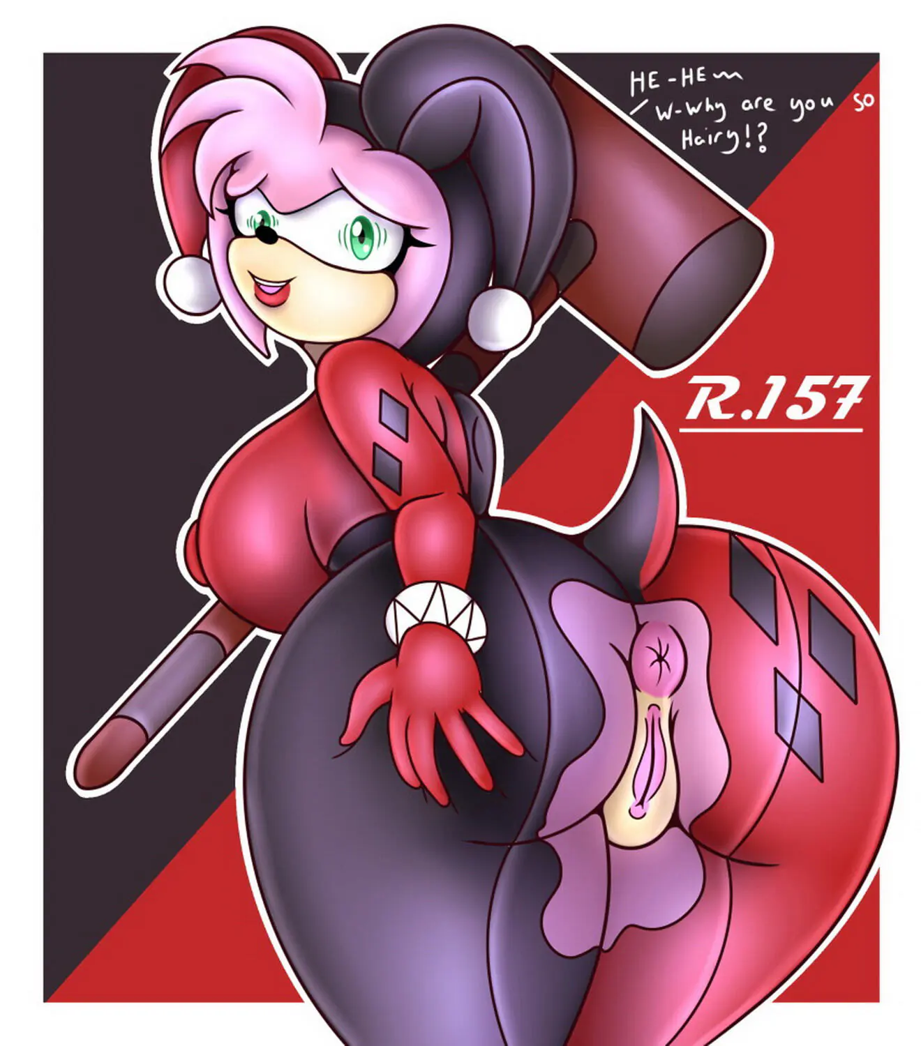 Amy Rose and Harley Quinn Tits Big Breast Solo Huge Butt Pussy