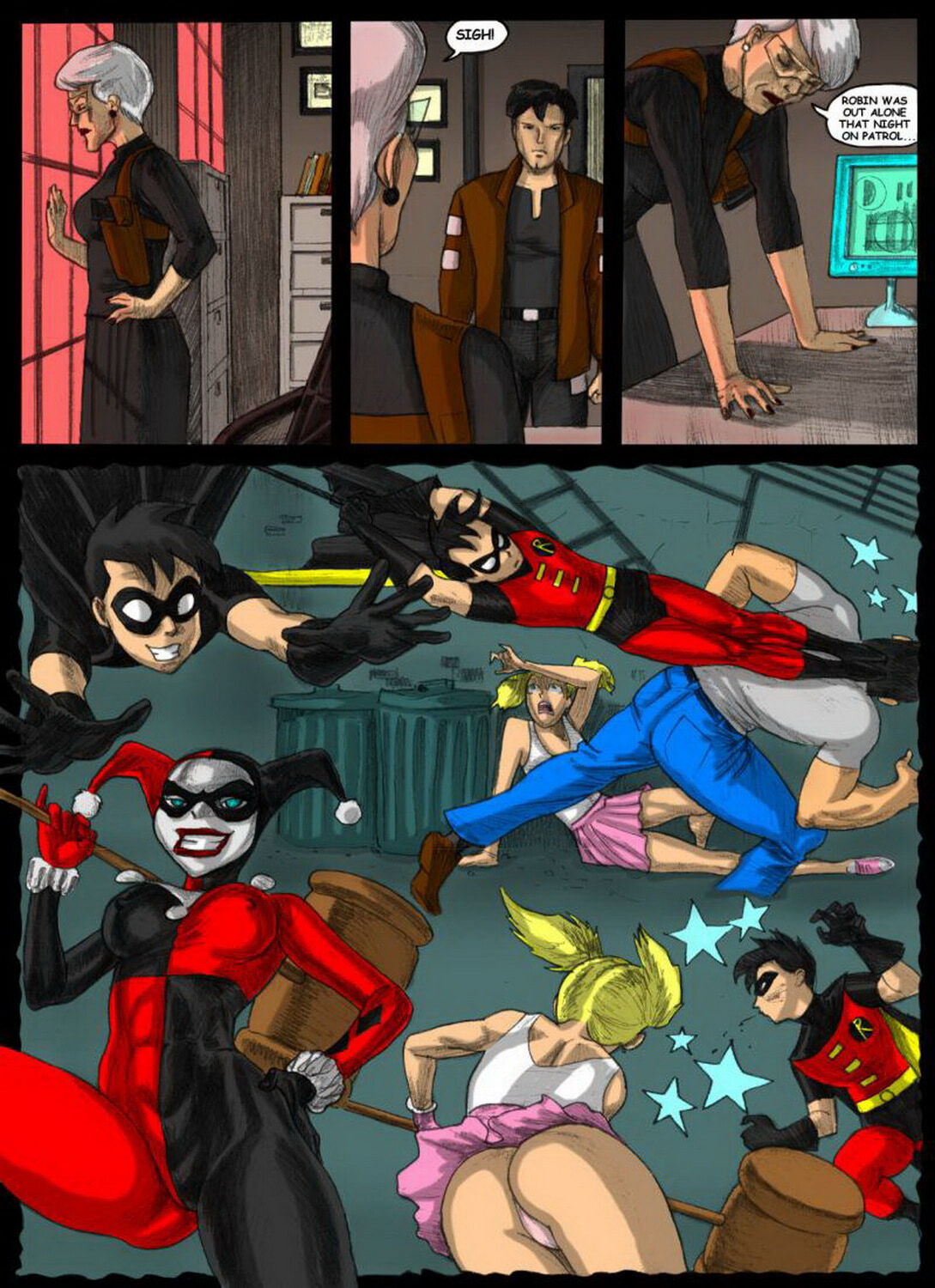 Barbara Gordon and Harley Quinn Hentai XXX Famous